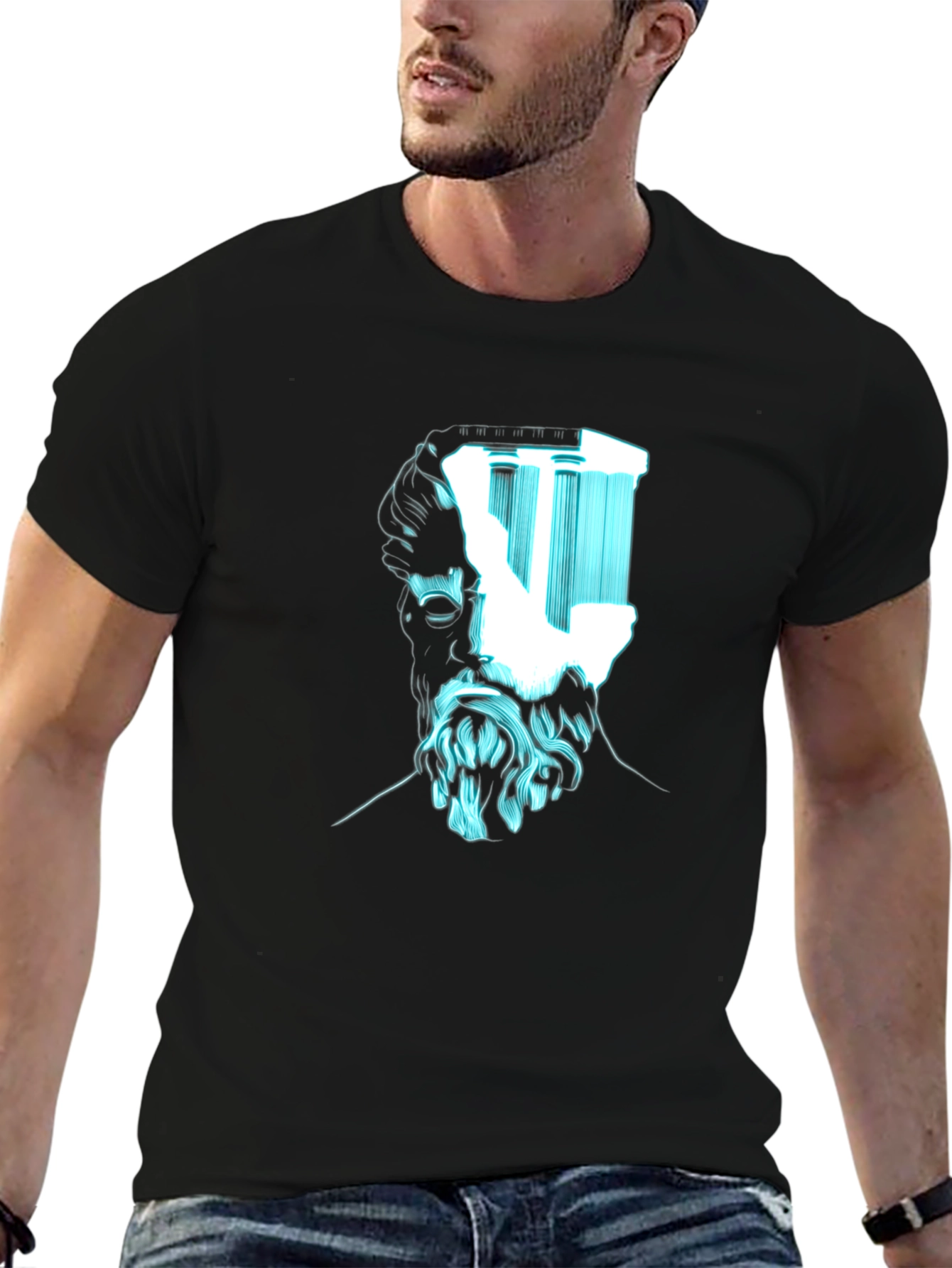 Modern Philosopher Graphic Tee - Black