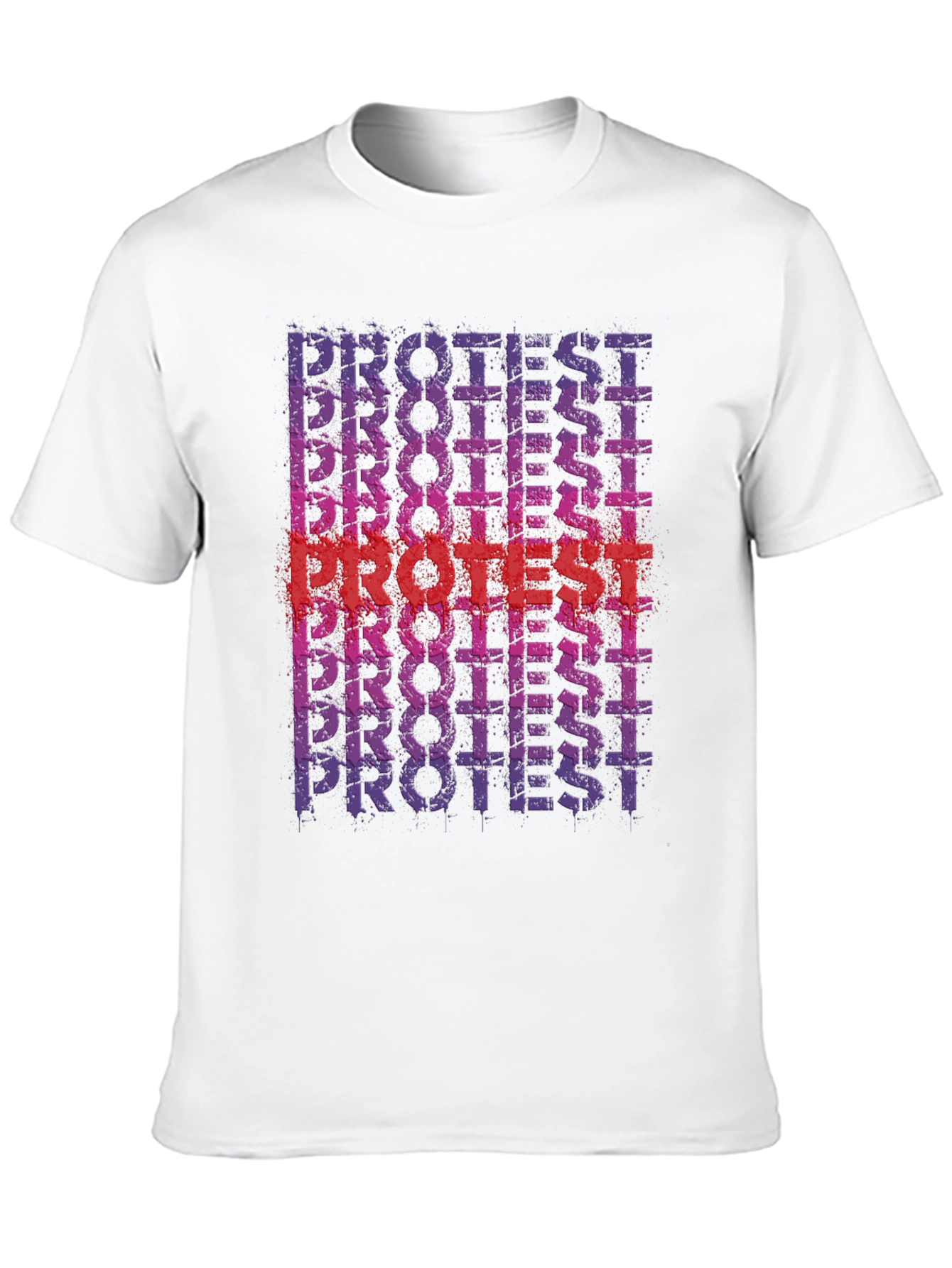 Protest Graphic Print Black Crew Neck T-Shirt