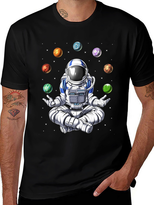 Meditating Astronaut Space T-Shirt