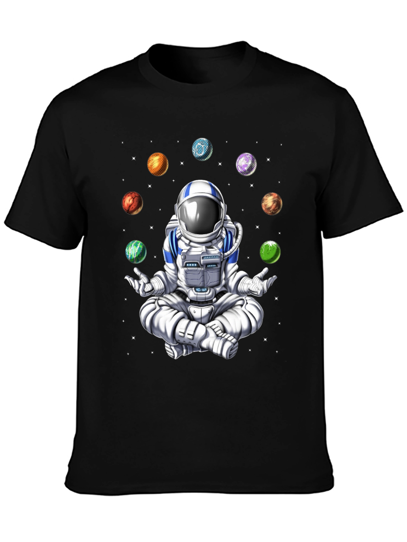 Meditating Astronaut Space T-Shirt