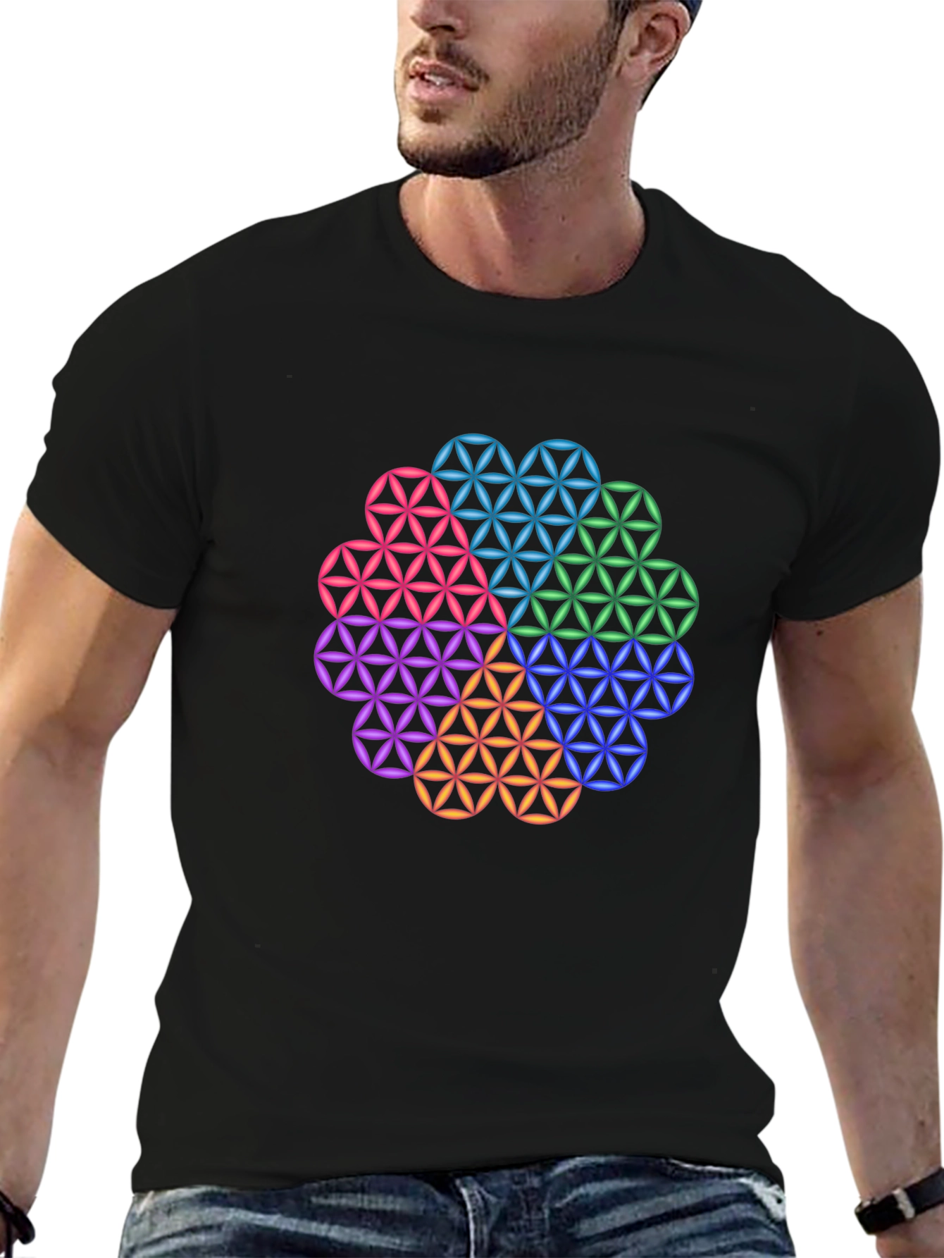 Flower of Life Geometric T-Shirt