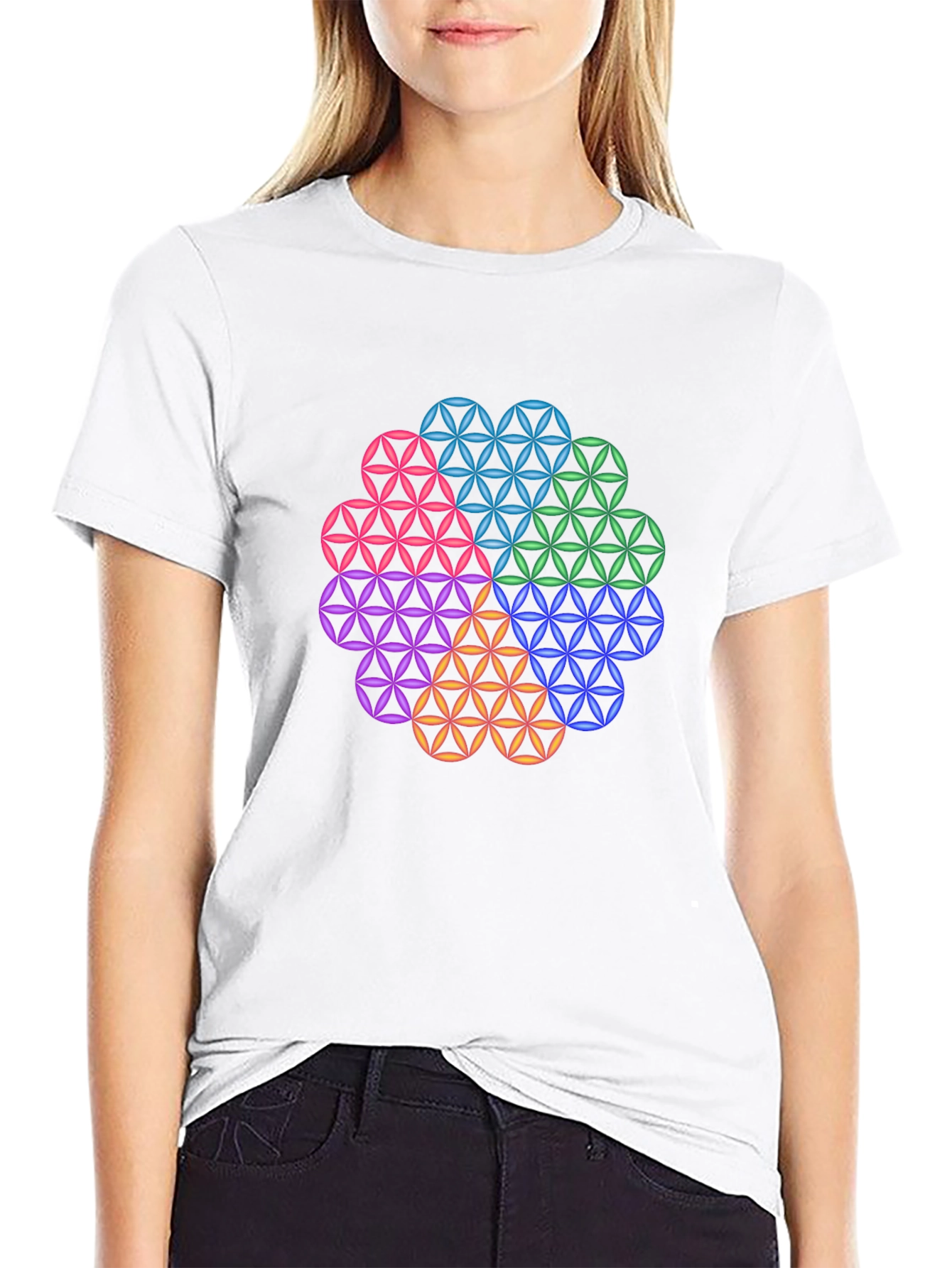 Flower of Life Geometric T-Shirt