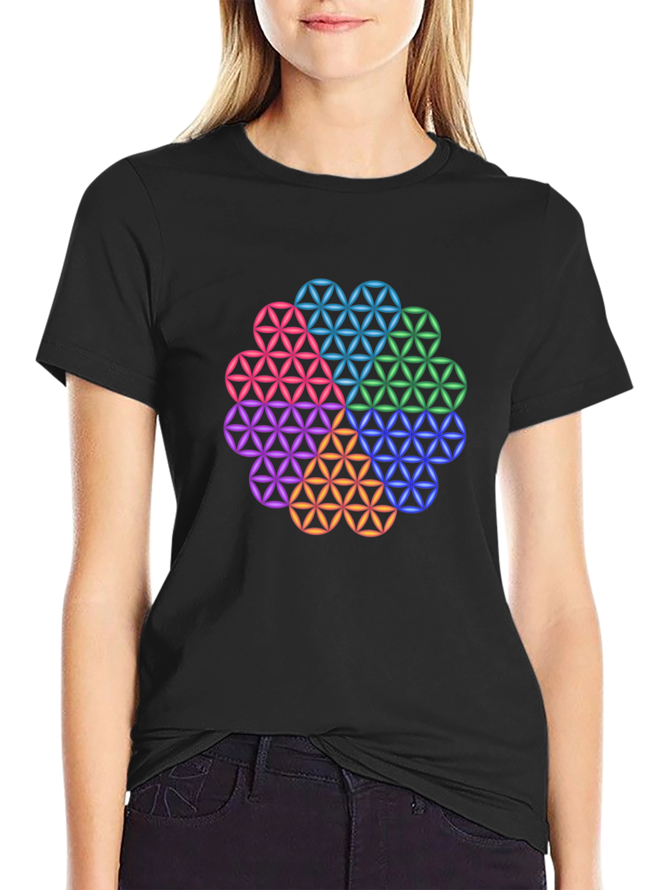 Flower of Life Geometric T-Shirt