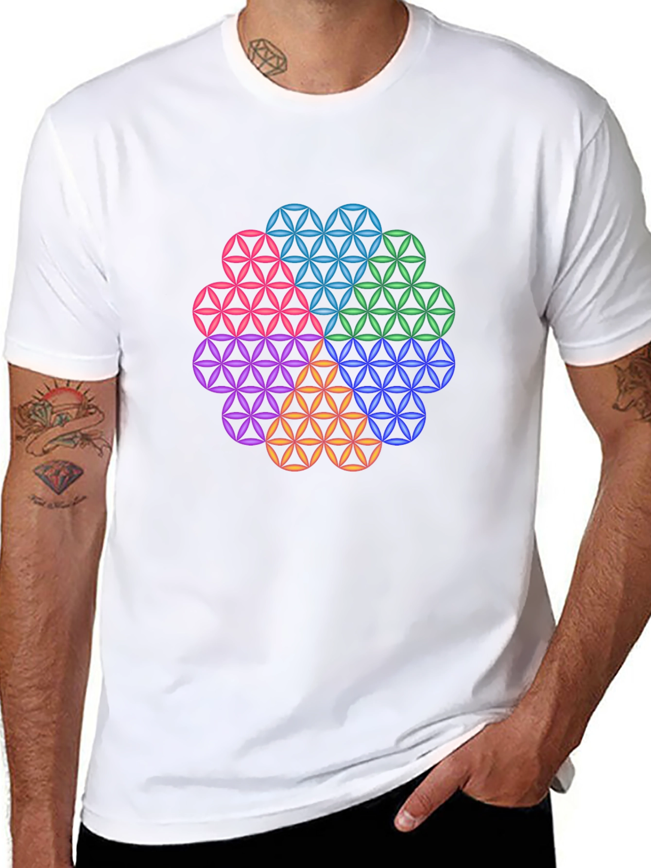 Flower of Life Geometric T-Shirt