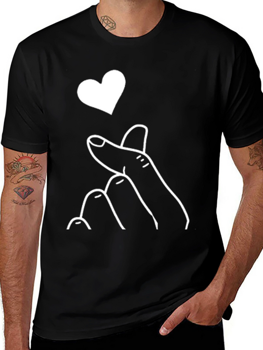 Heart Finger Gesture Graphic Tee