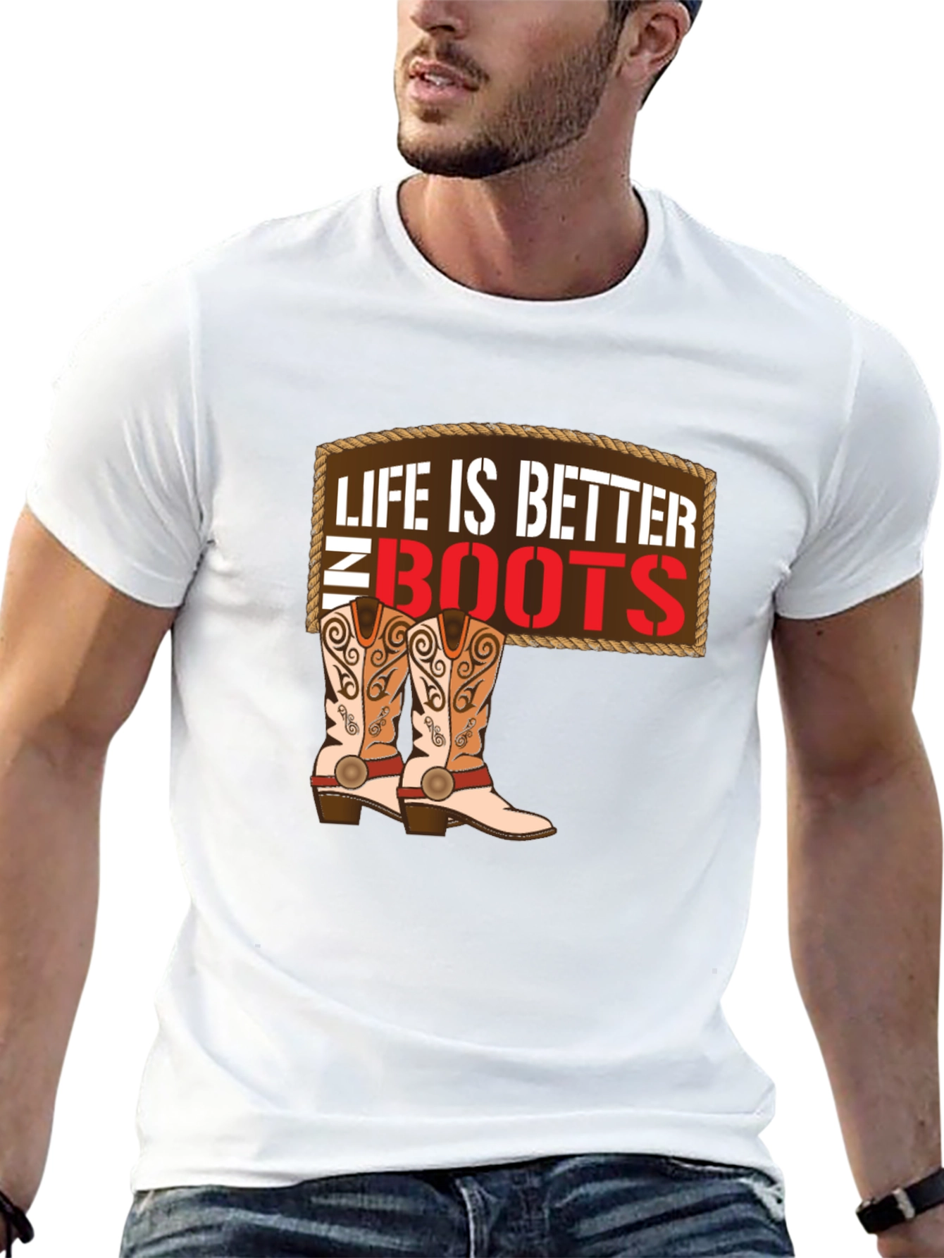 Life is Better in Boots T-Shirt - Cowboy Style