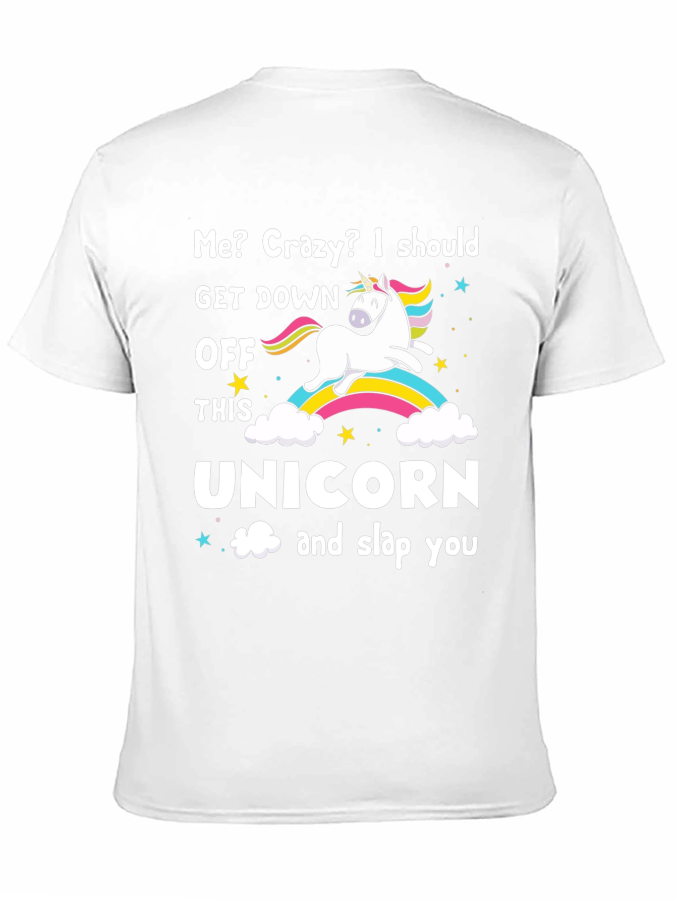 Crazy Unicorn Slap Funny Graphic T-Shirt