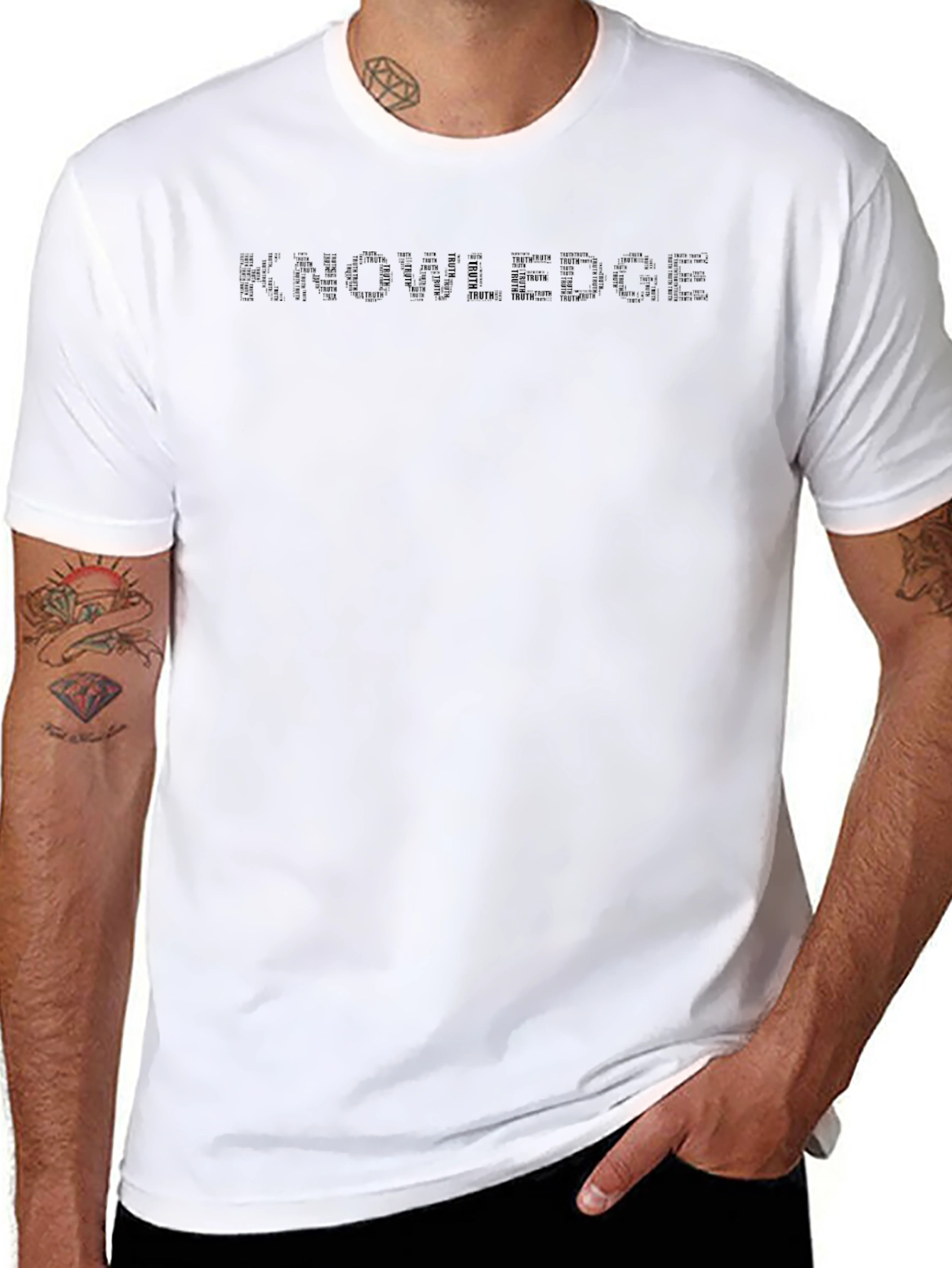 Knowledge Mens Black Graphic Tee