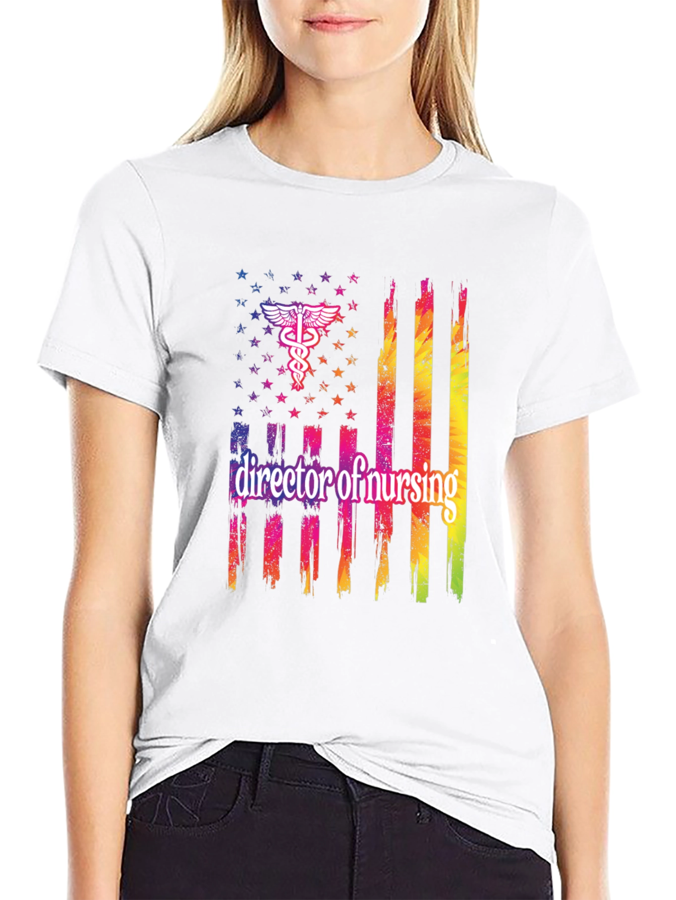 Director of Nursing American Flag T-Shirt