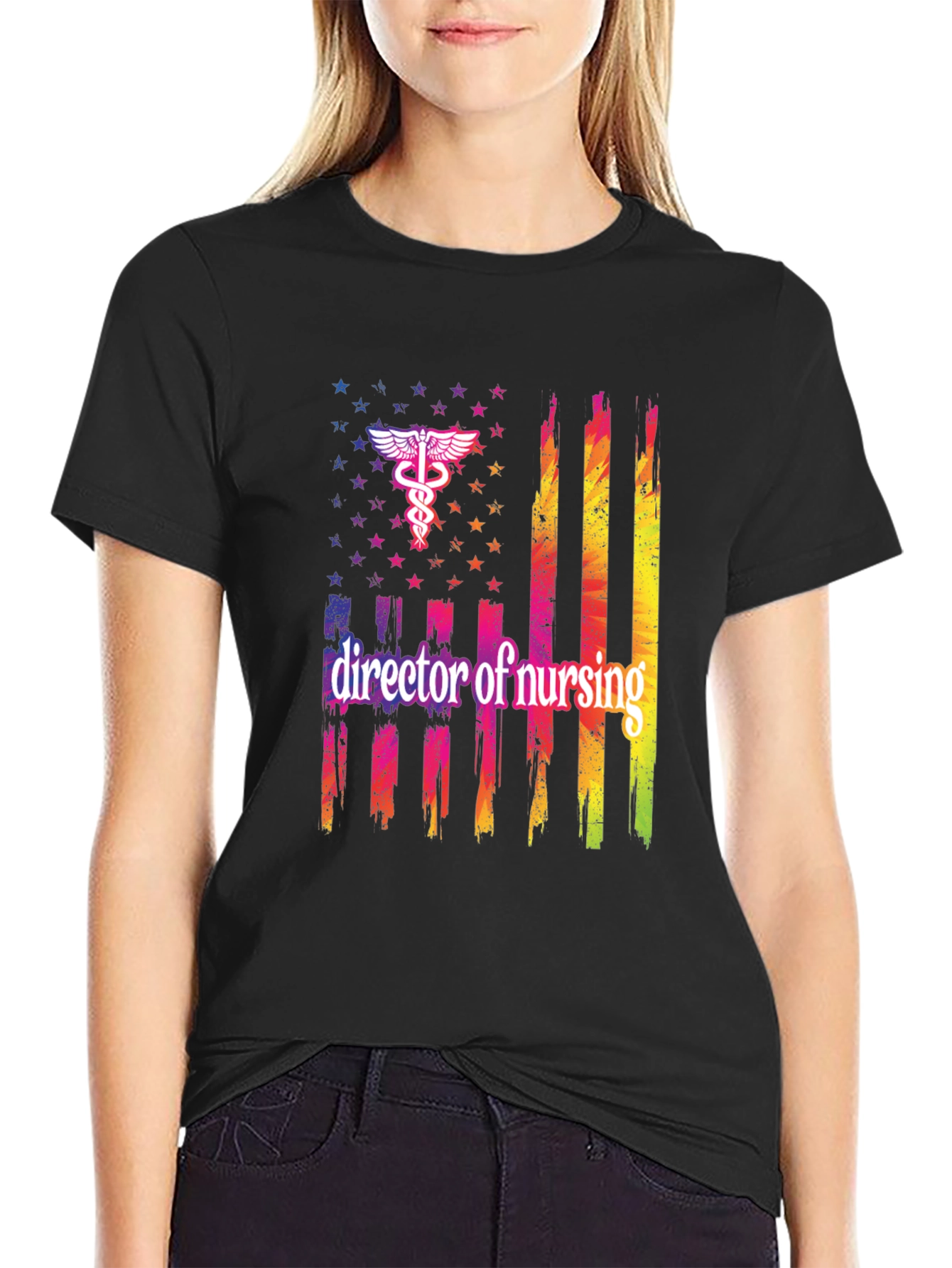 Director of Nursing American Flag T-Shirt