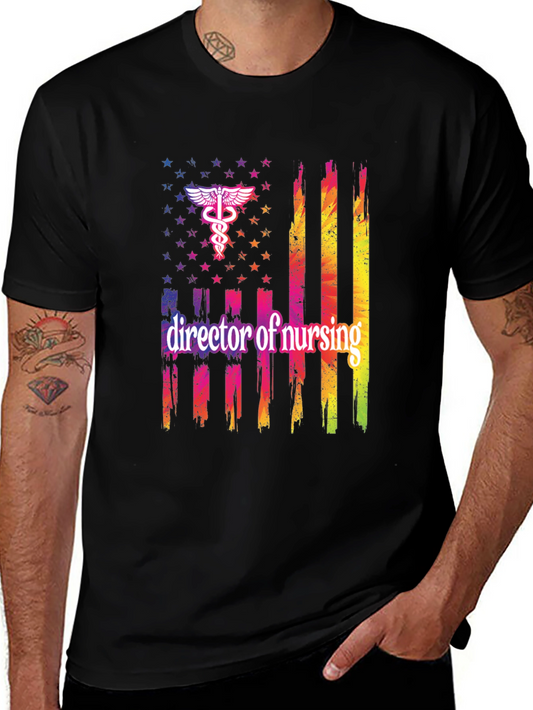 Director of Nursing American Flag T-Shirt