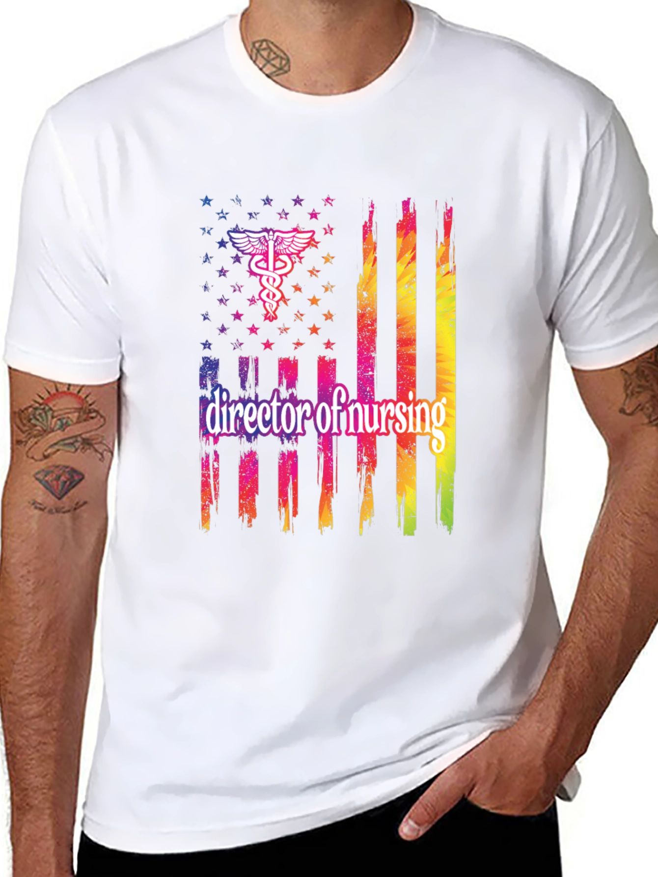 Director of Nursing American Flag T-Shirt