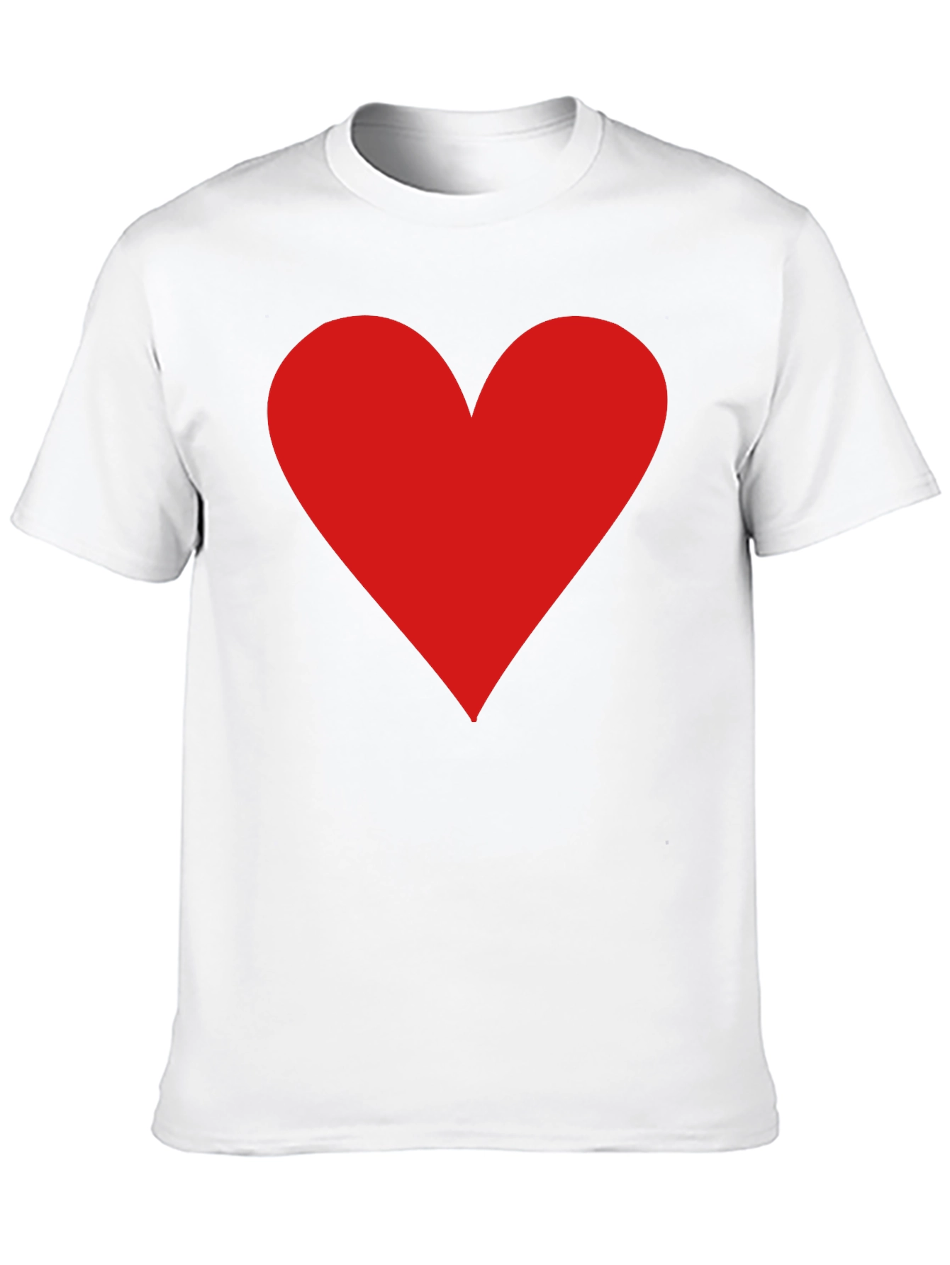 Red Heart Graphic Print Black T-Shirt