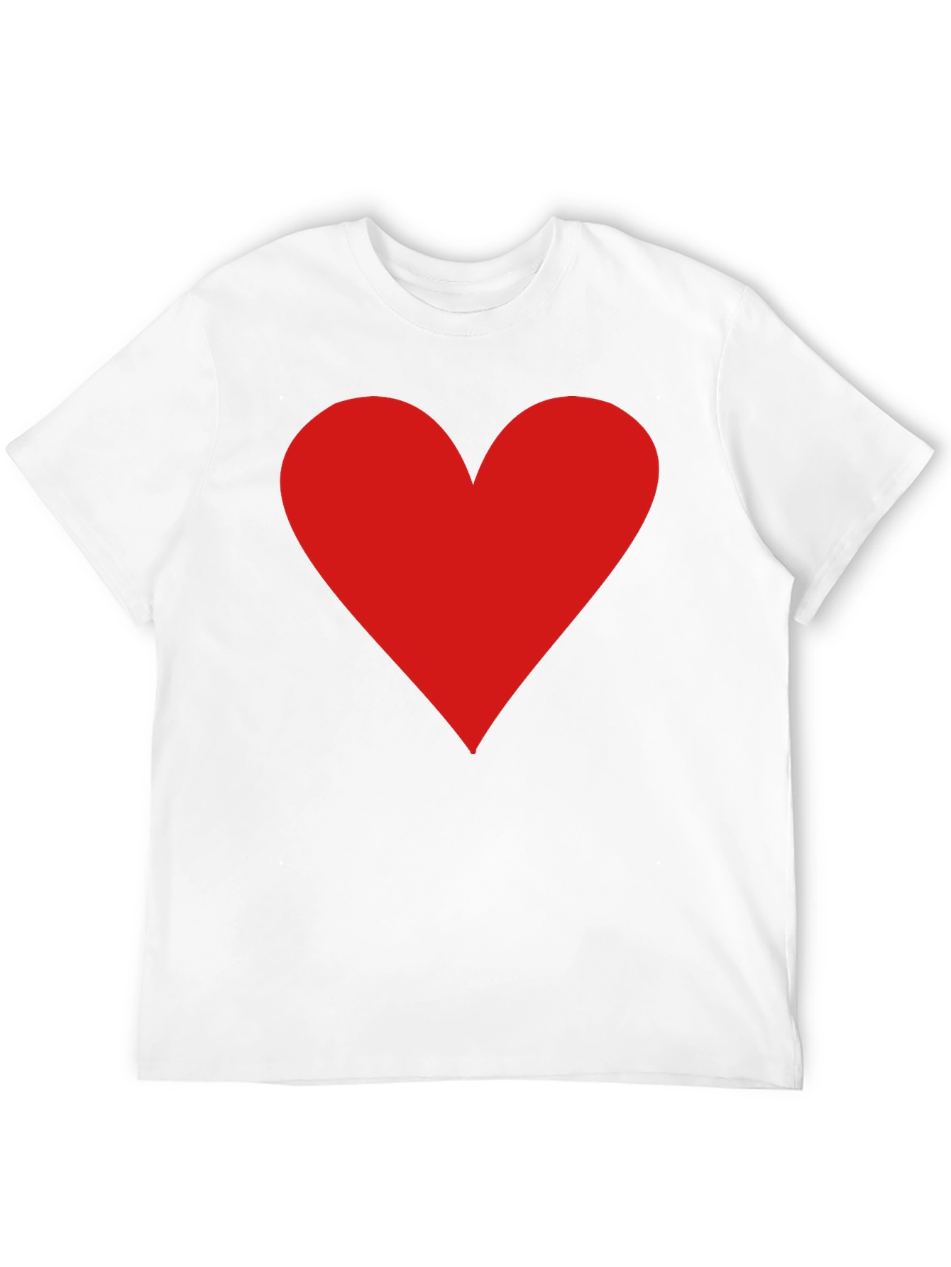 Red Heart Graphic Print Black T-Shirt