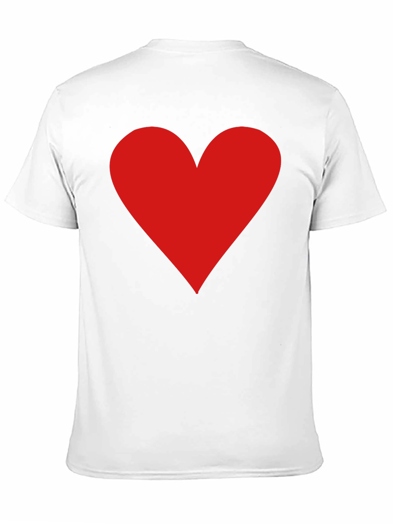 Red Heart Graphic Print Black T-Shirt
