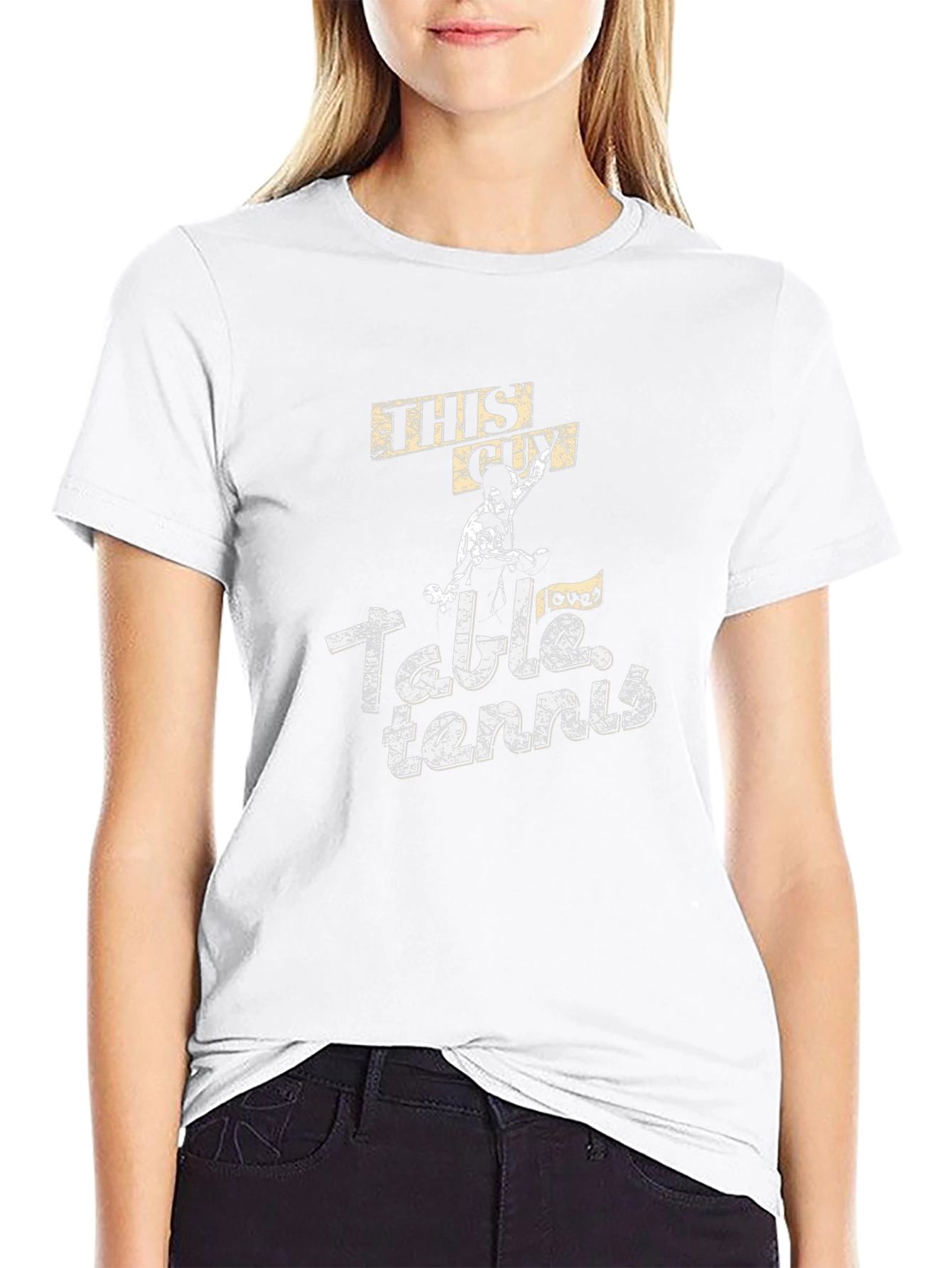 This Guy Loves Table Tennis Graphic T-Shirt
