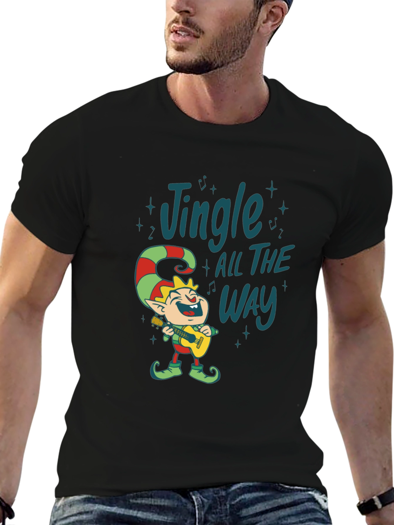Jingle All The Way Elf Graphic Tee