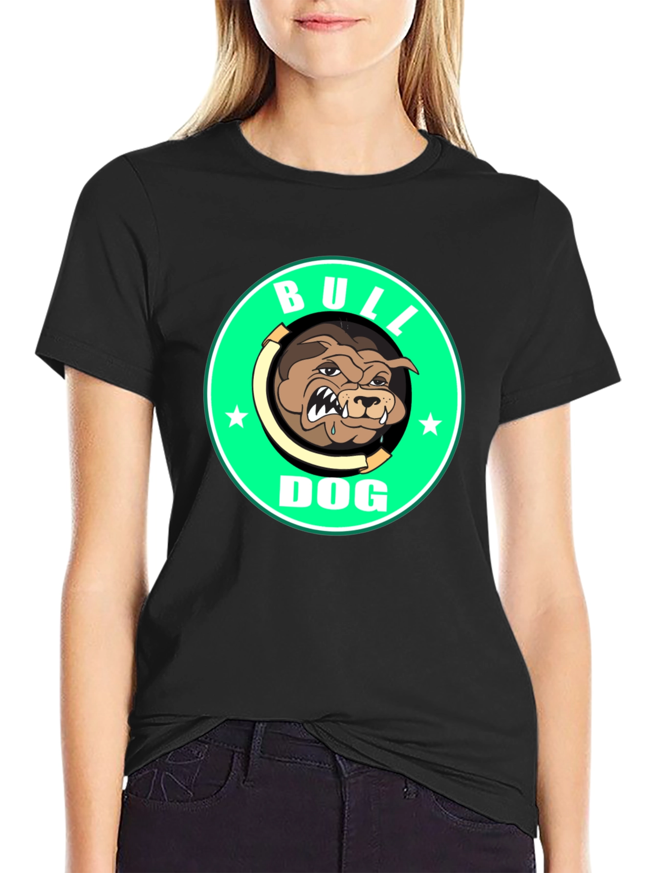 Bulldog Graphic Tee - Mens Black T-Shirt