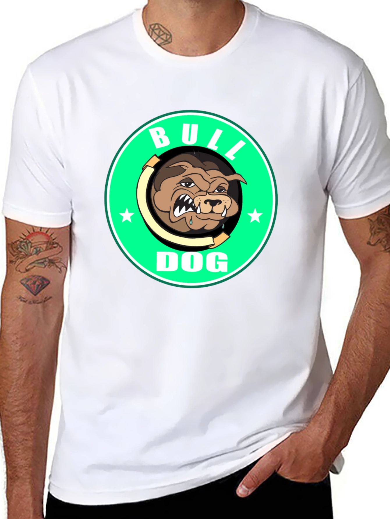 Bulldog Graphic Tee - Mens Black T-Shirt