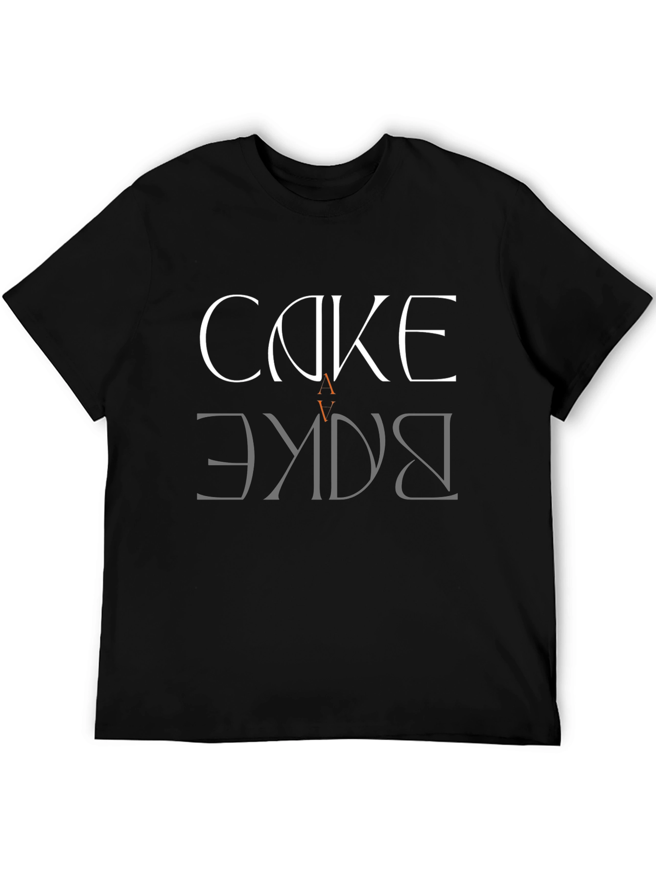 Cake Bake Graphic Tee - Black Cotton T-Shirt