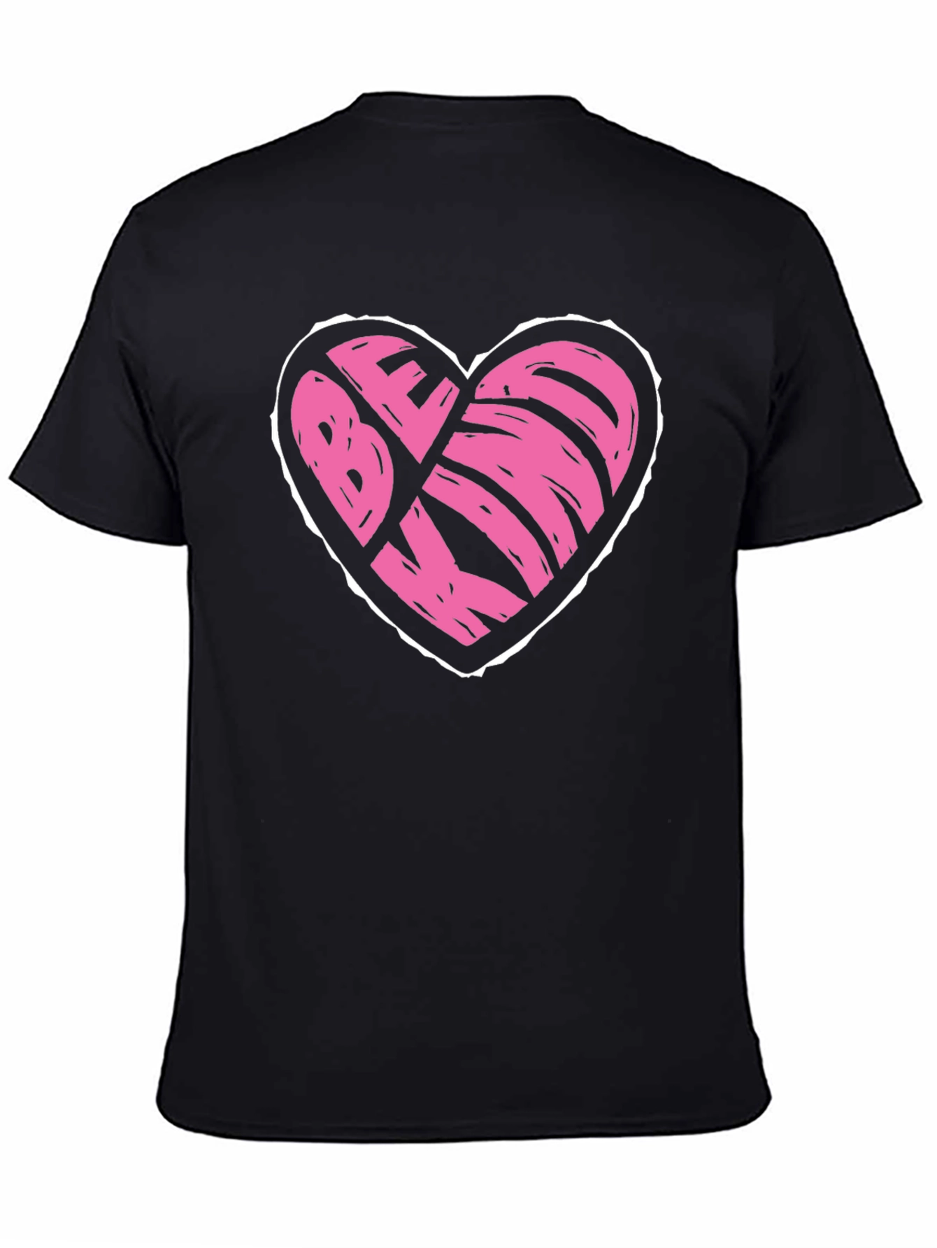 Be Kind Heart Graphic T-Shirt - Black