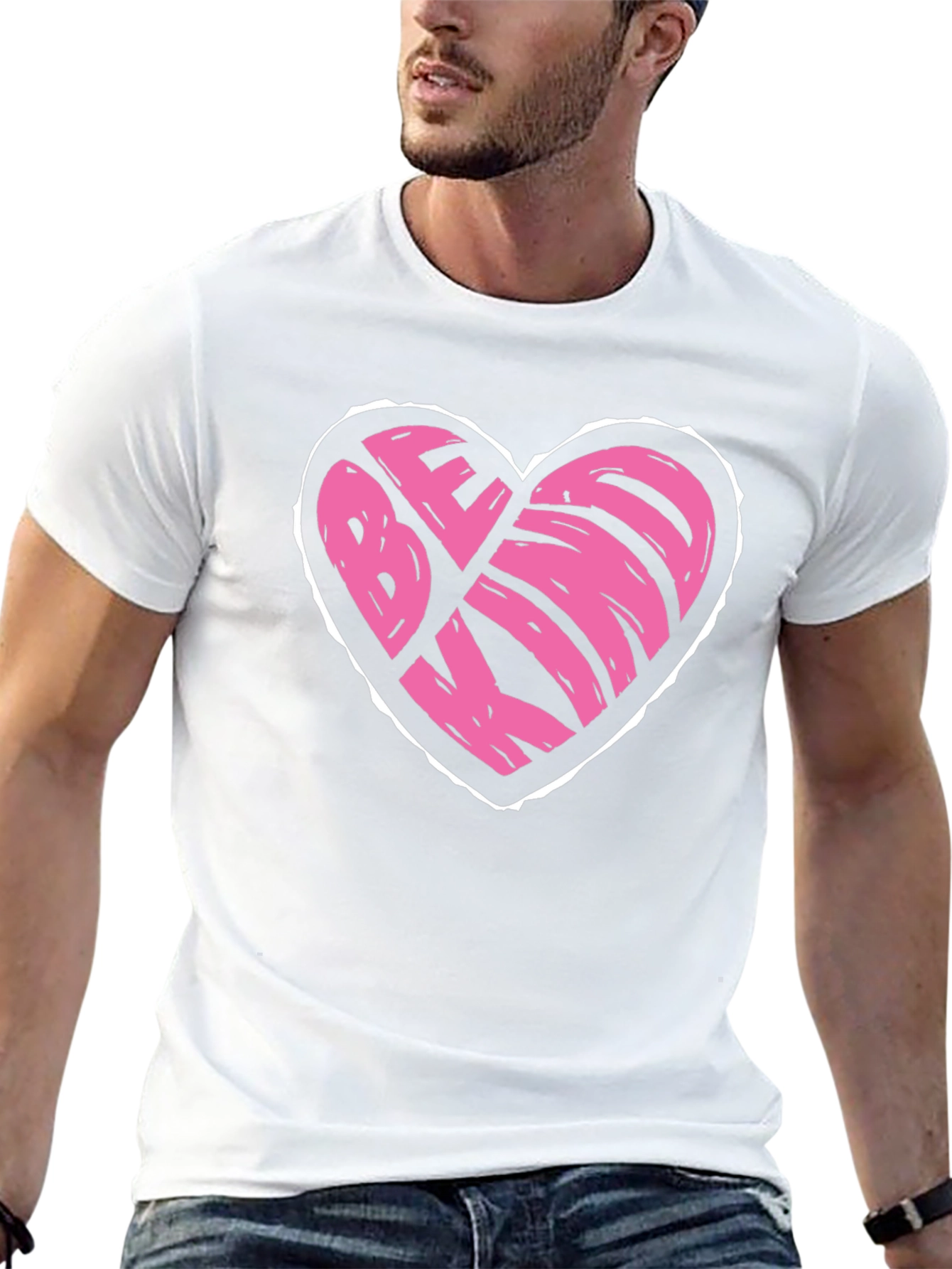 Be Kind Heart Graphic T-Shirt - Black