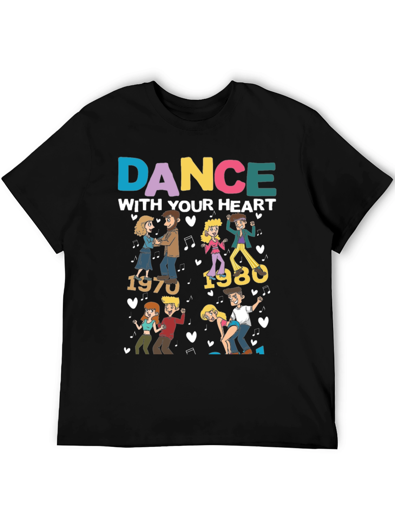 Dance With Your Heart 70s 80s Graphic Tee