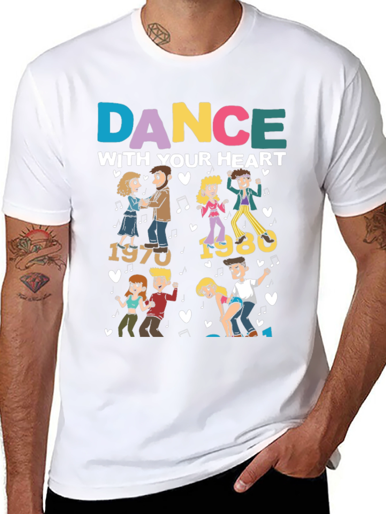 Dance With Your Heart 70s 80s Graphic Tee