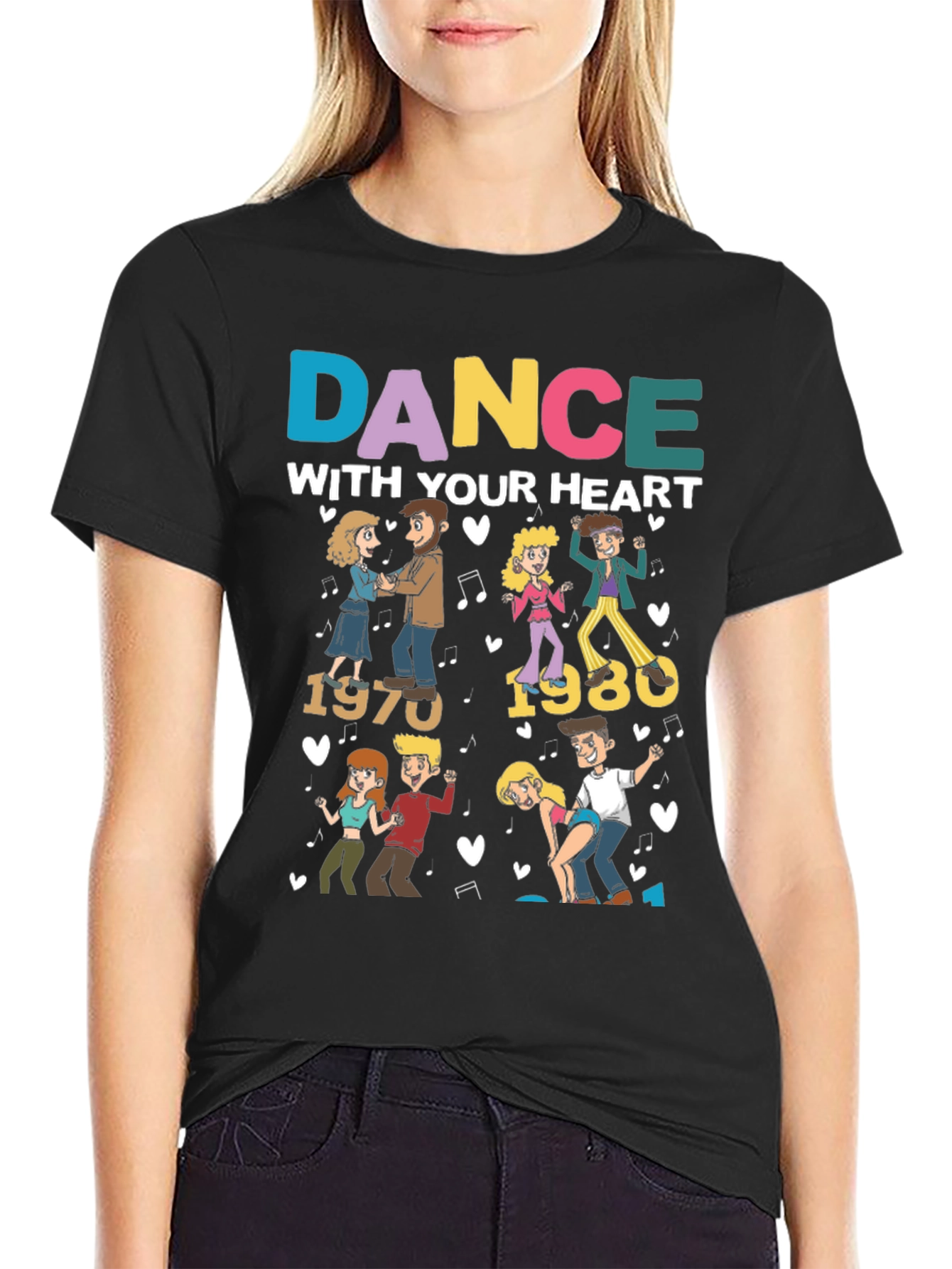 Dance With Your Heart 70s 80s Graphic Tee