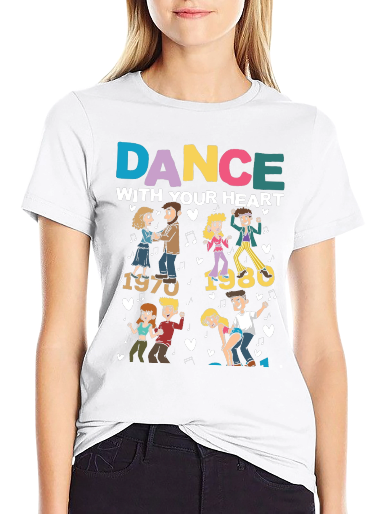 Dance With Your Heart 70s 80s Graphic Tee