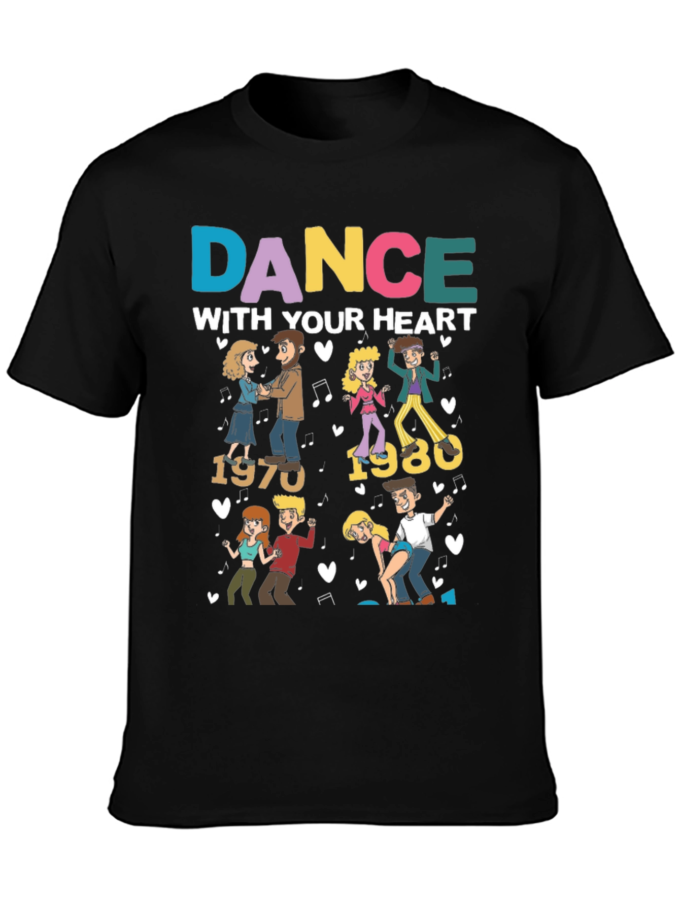 Dance With Your Heart 70s 80s Graphic Tee