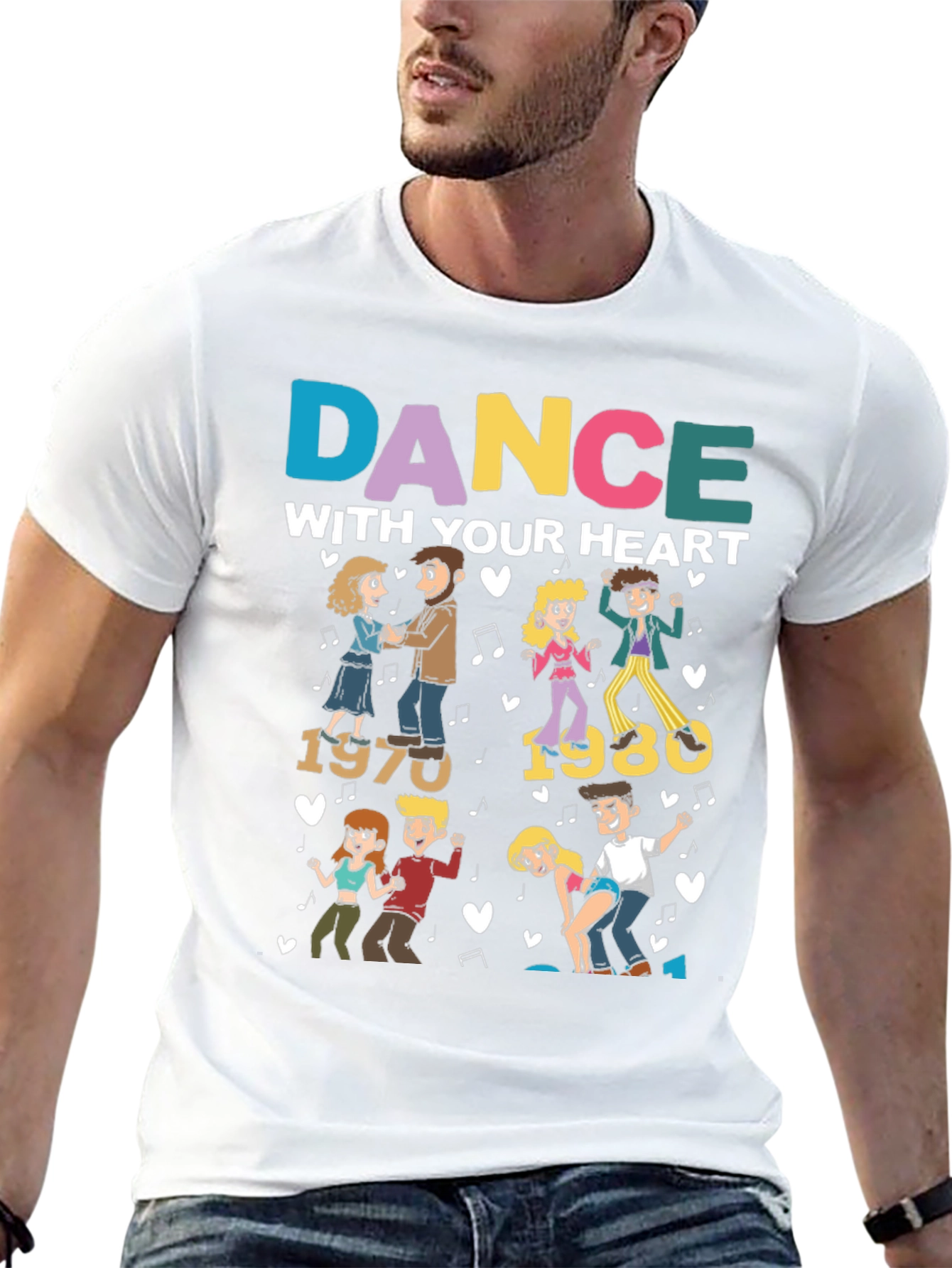 Dance With Your Heart 70s 80s Graphic Tee