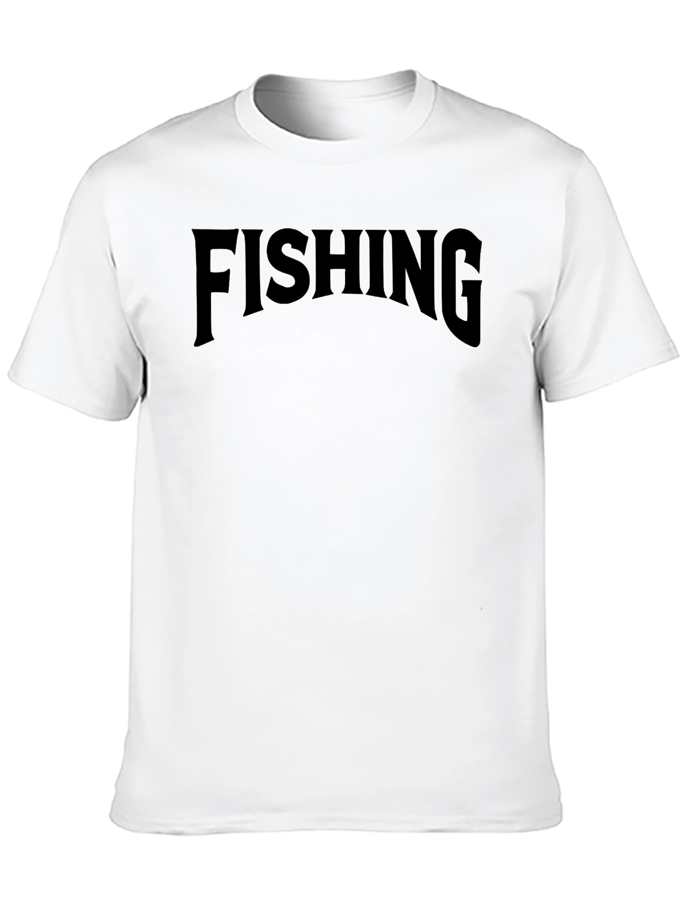 Fishing Graphic Tee - Black Cotton Blend