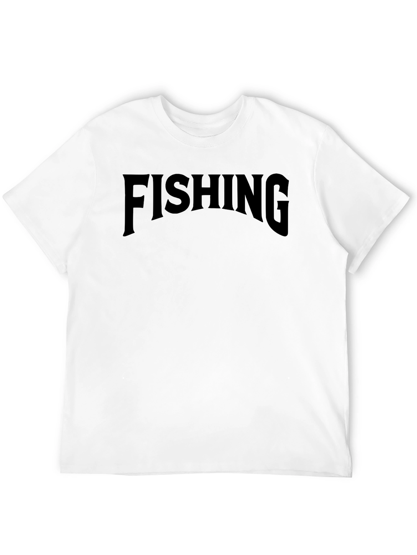 Fishing Graphic Tee - Black Cotton Blend