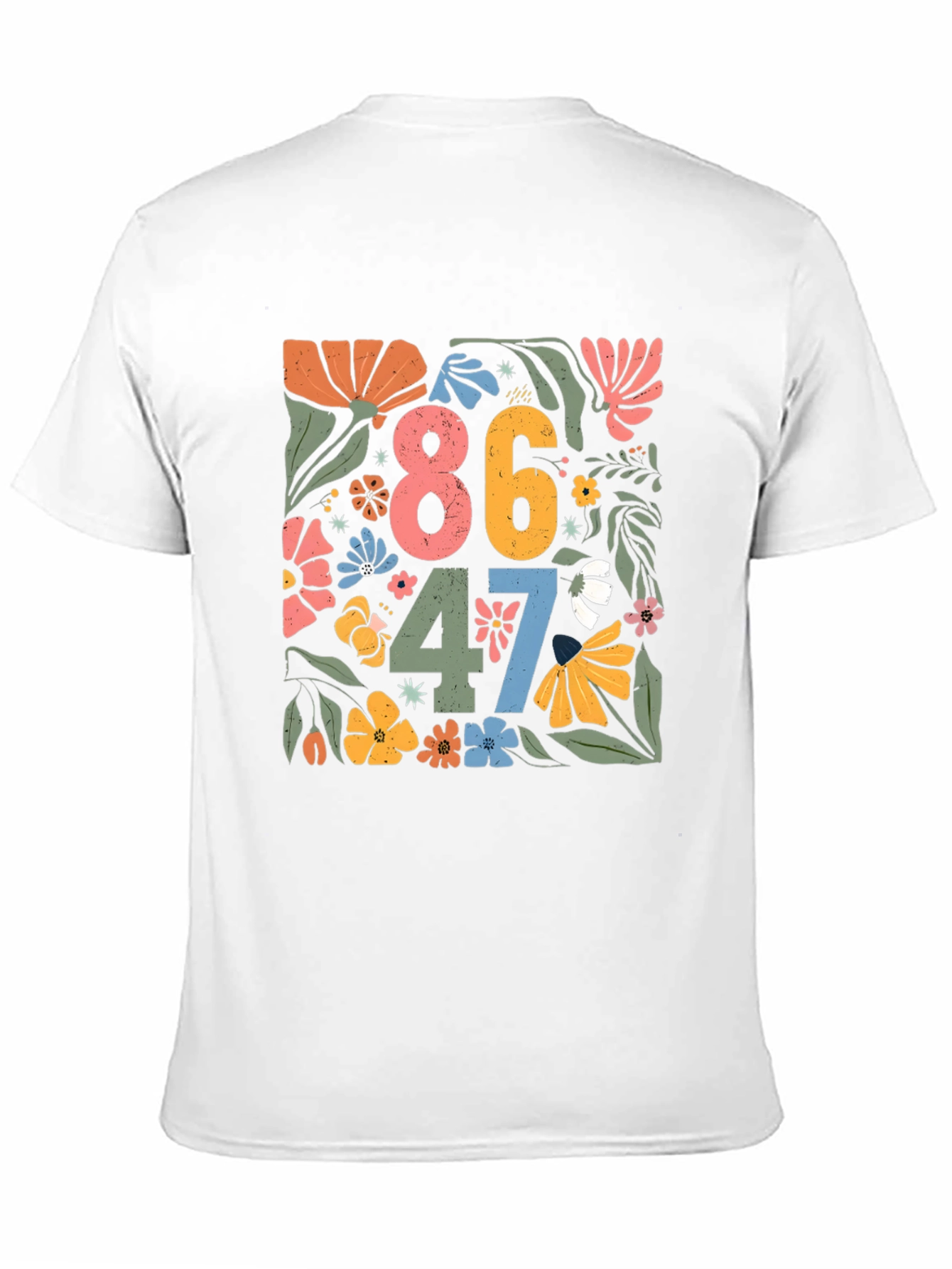 Floral 86 47 T-Shirt - Retro Design