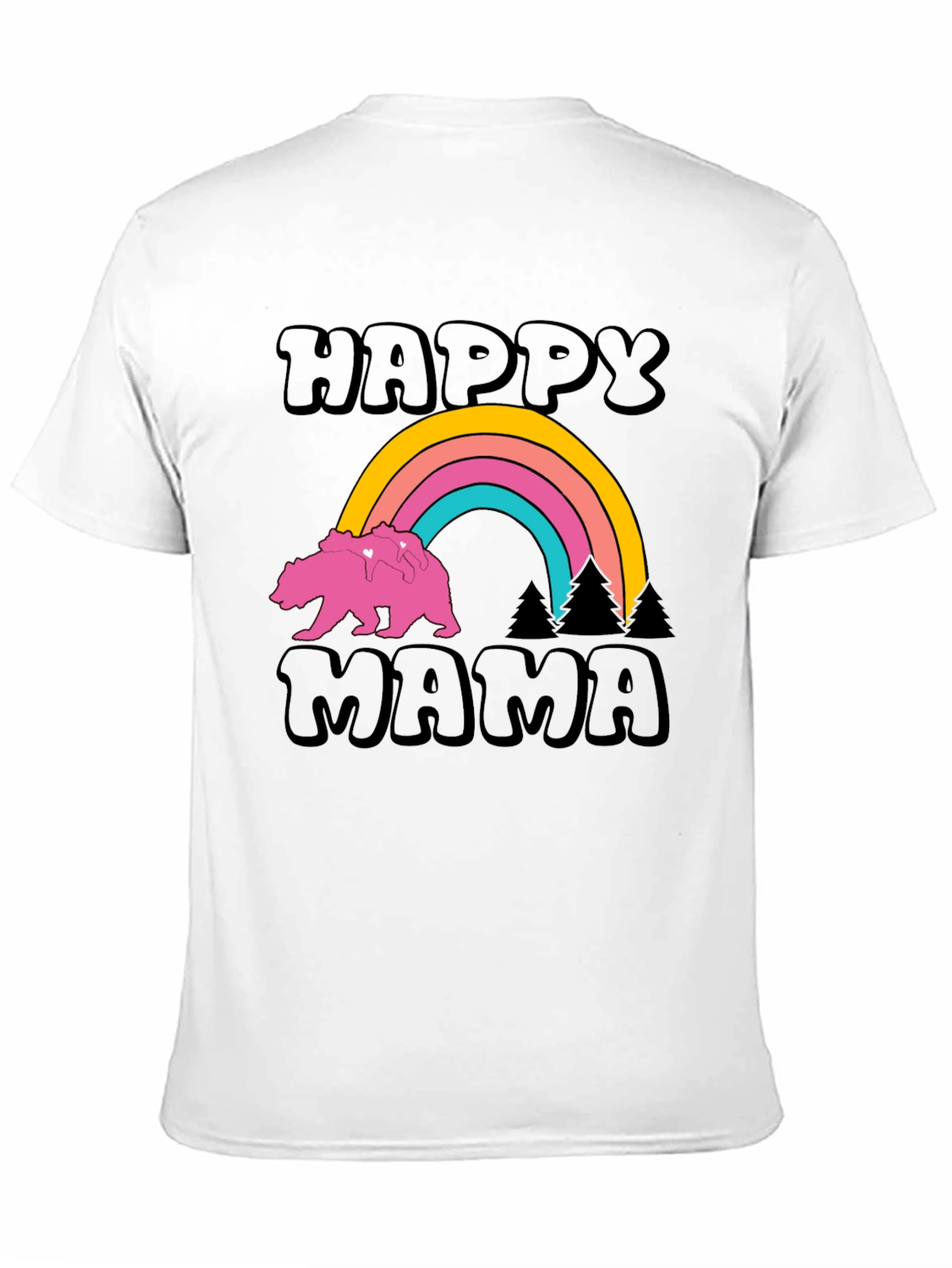 Happy Mama Bear Rainbow Graphic Tee
