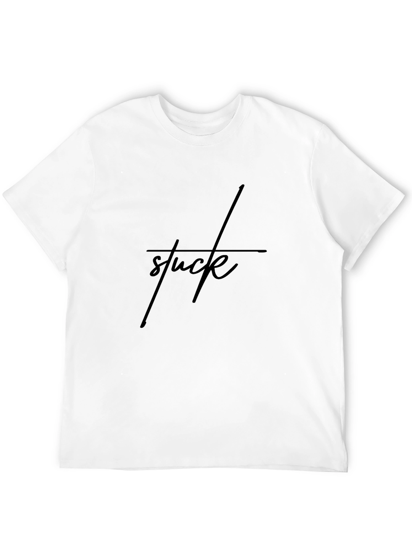 Stuck Graphic Black T-Shirt - Casual Style