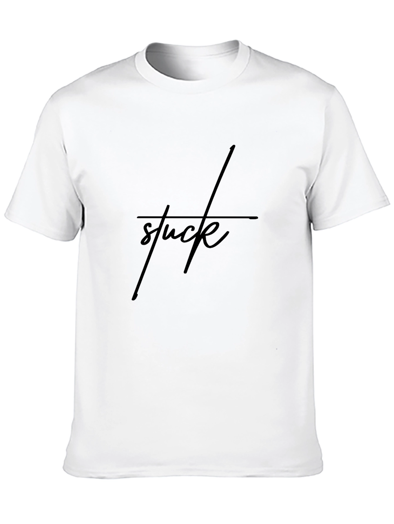 Stuck Graphic Black T-Shirt - Casual Style