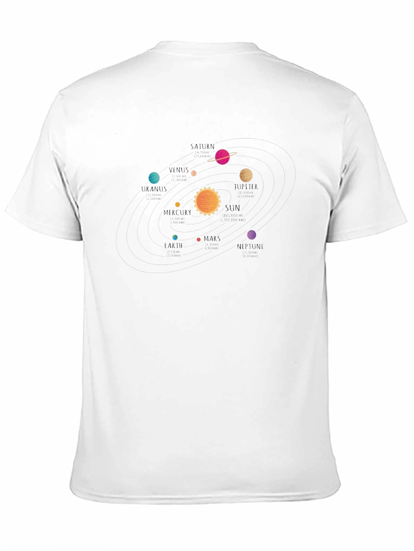 Solar System Graphic T-Shirt - Astronomy Tee