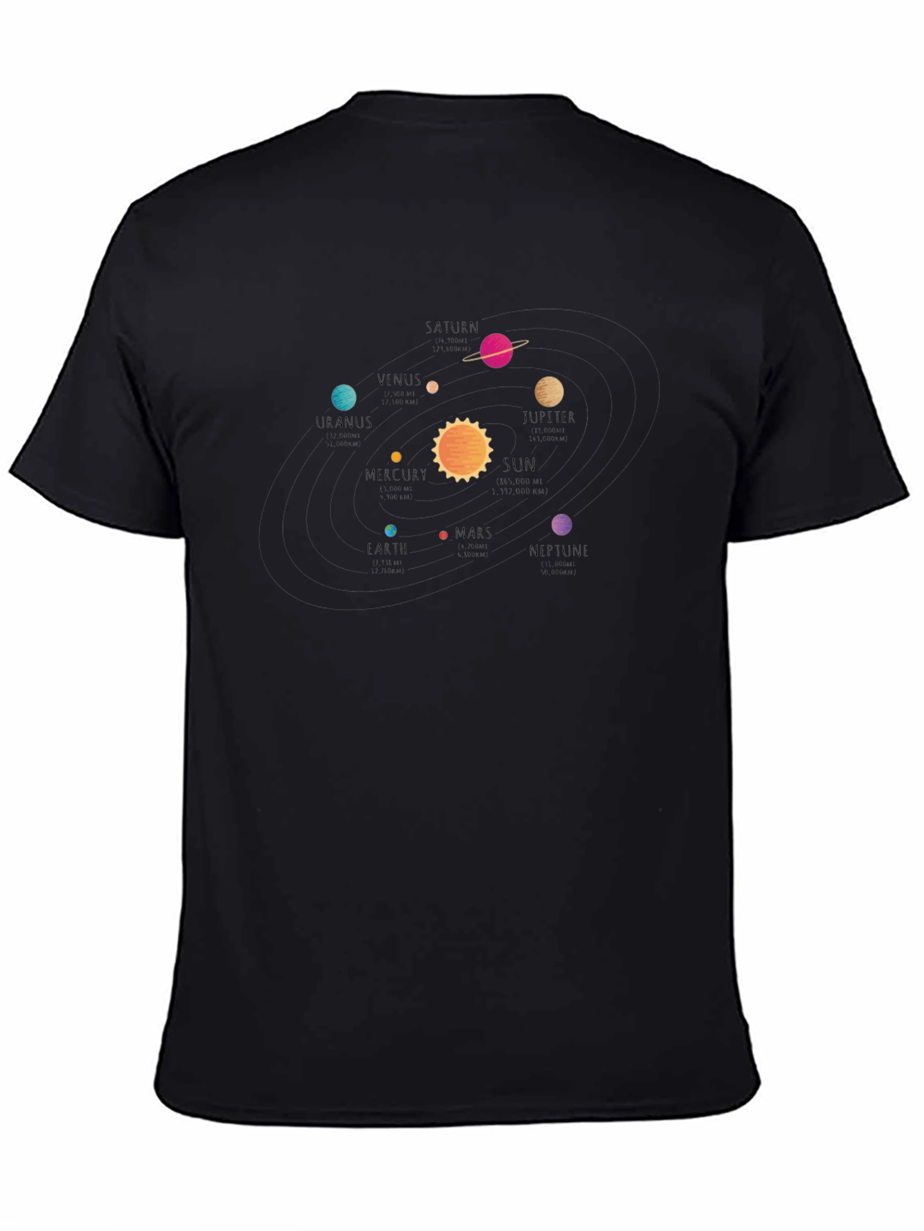 Solar System Graphic T-Shirt - Astronomy Tee