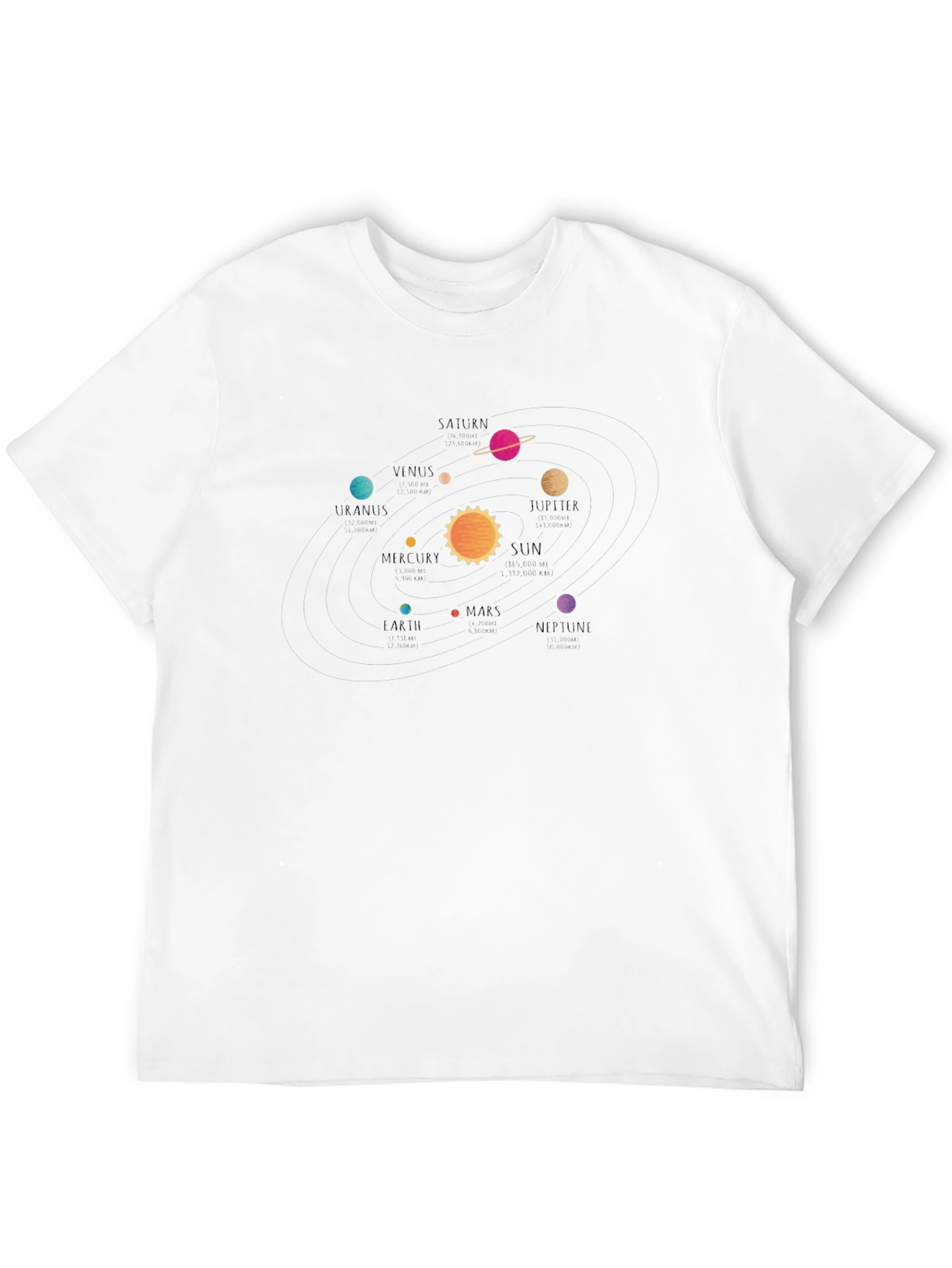 Solar System Graphic T-Shirt - Astronomy Tee