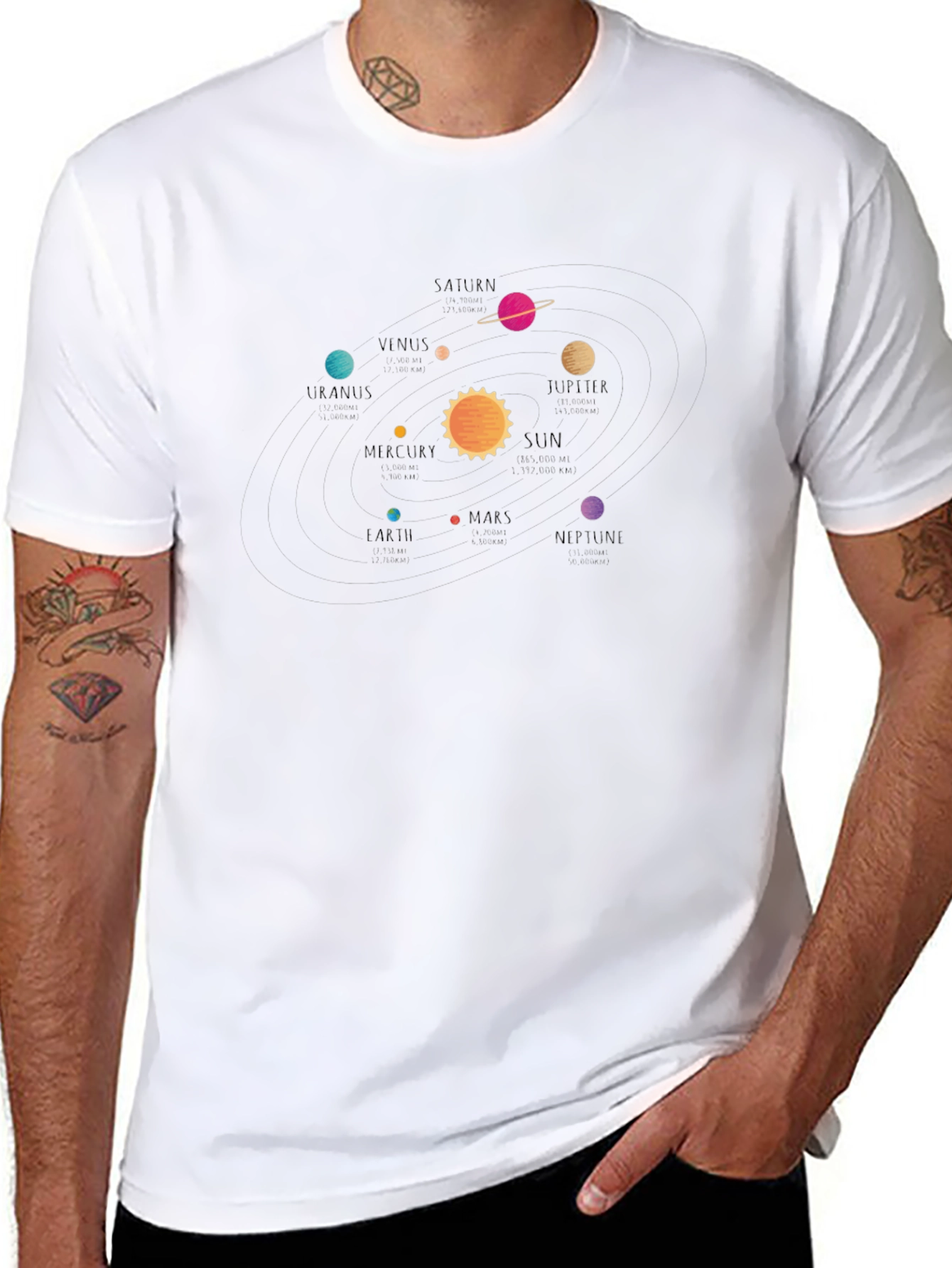 Solar System Graphic T-Shirt - Astronomy Tee