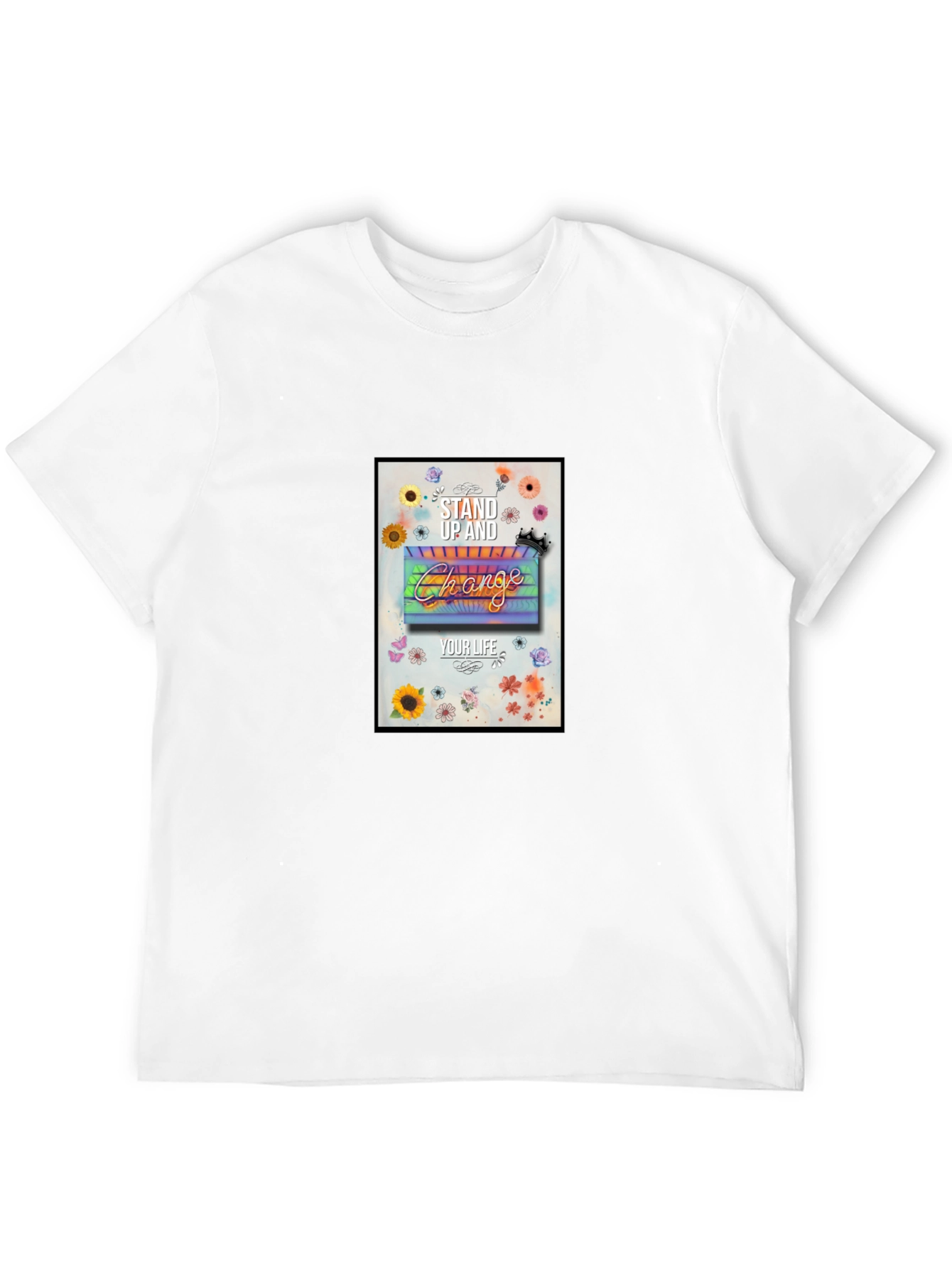 Stand Up & Change Graphic Tee - Black