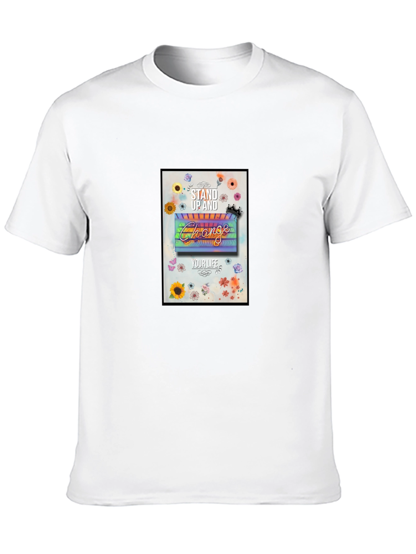 Stand Up & Change Graphic Tee - Black