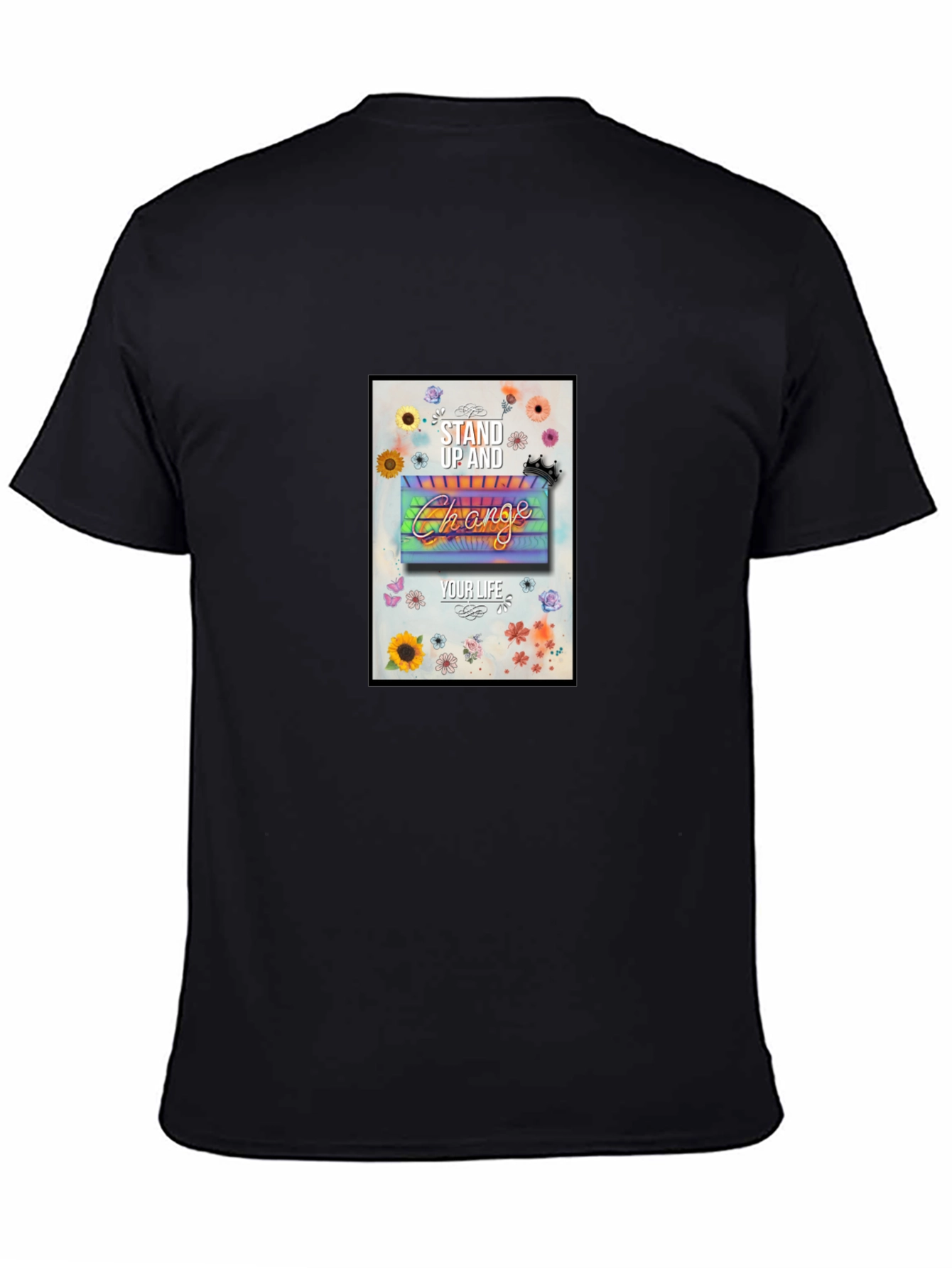 Stand Up & Change Graphic Tee - Black