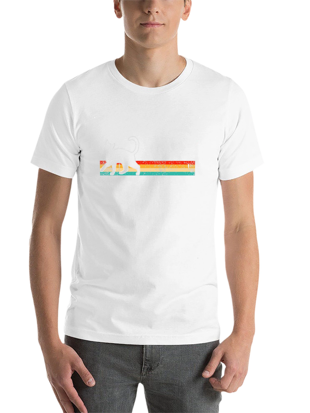Retro Cat Silhouette T-Shirt