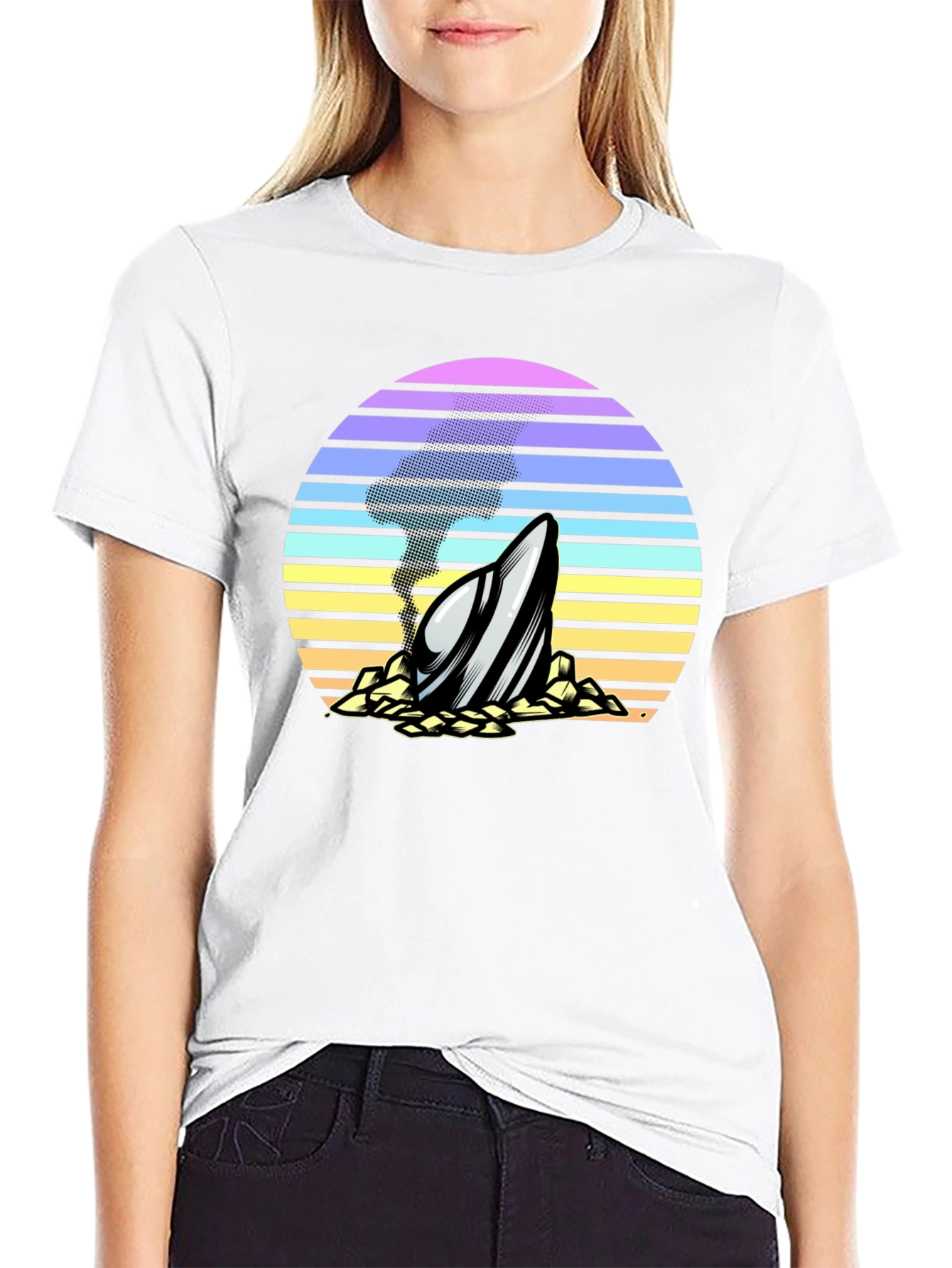 Retro Spaceship Graphic Tee