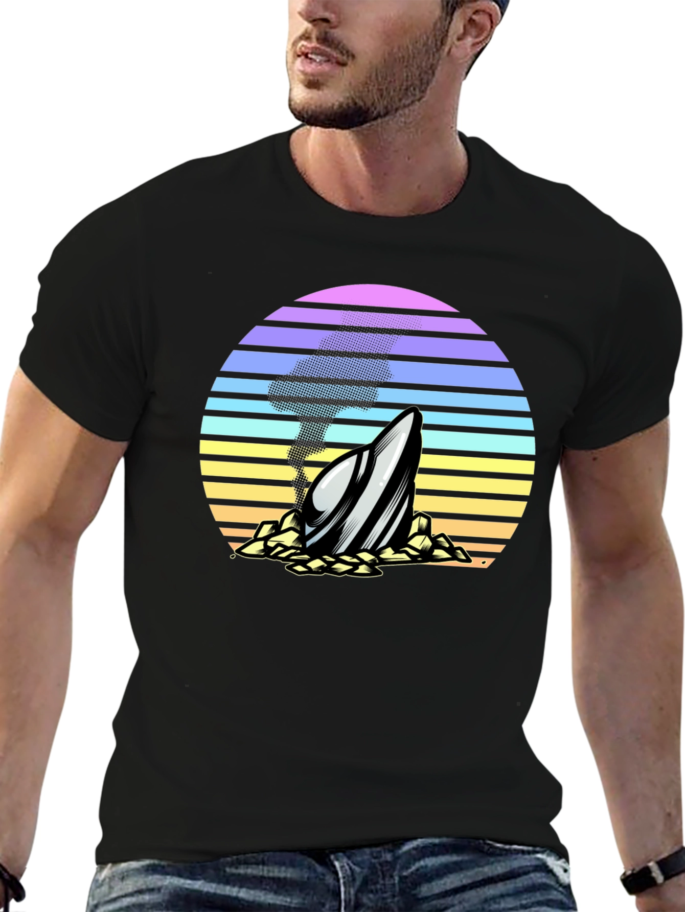 Retro Spaceship Graphic Tee