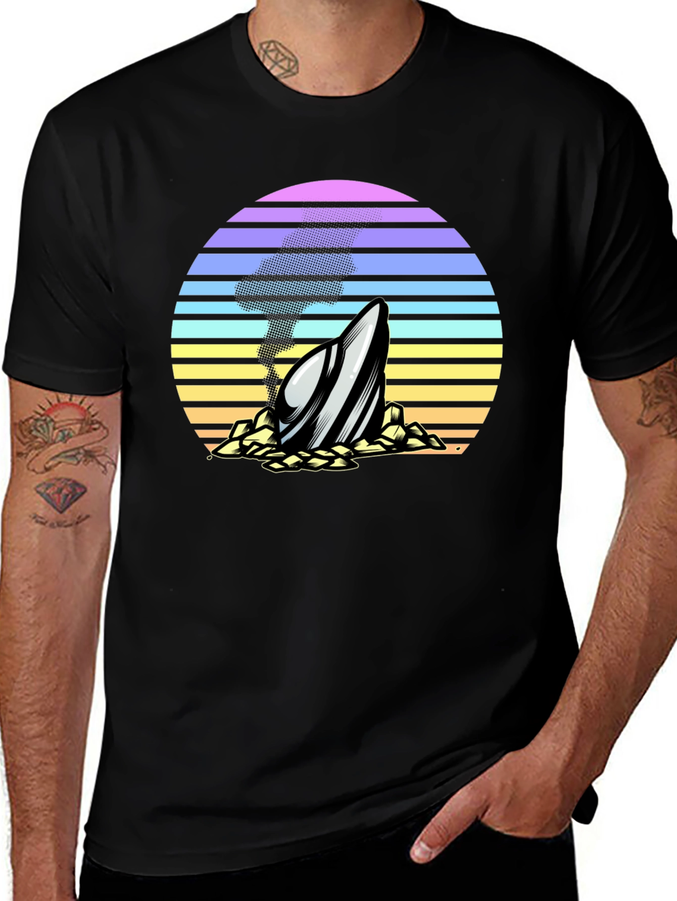 Retro Spaceship Graphic Tee