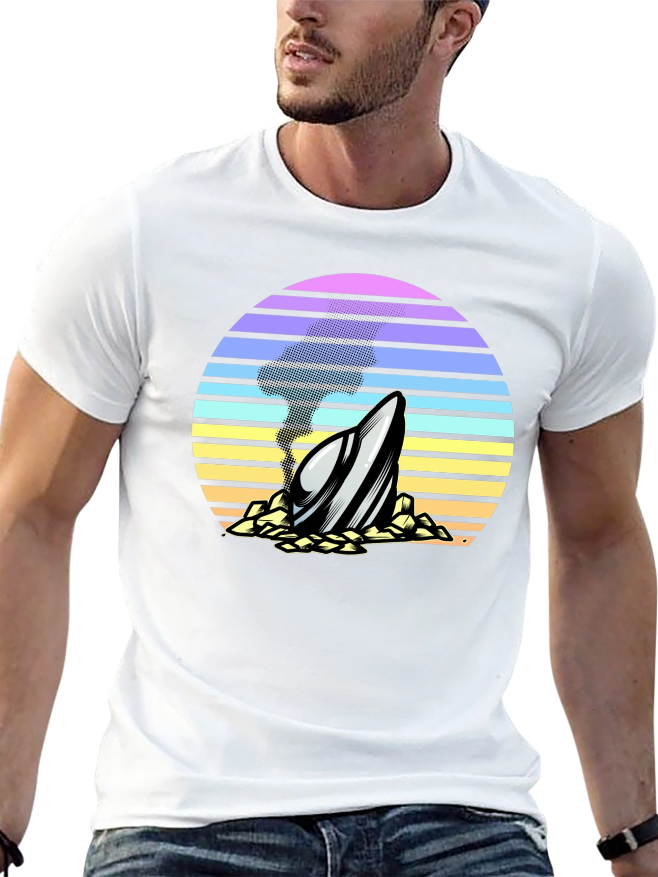 Retro Spaceship Graphic Tee
